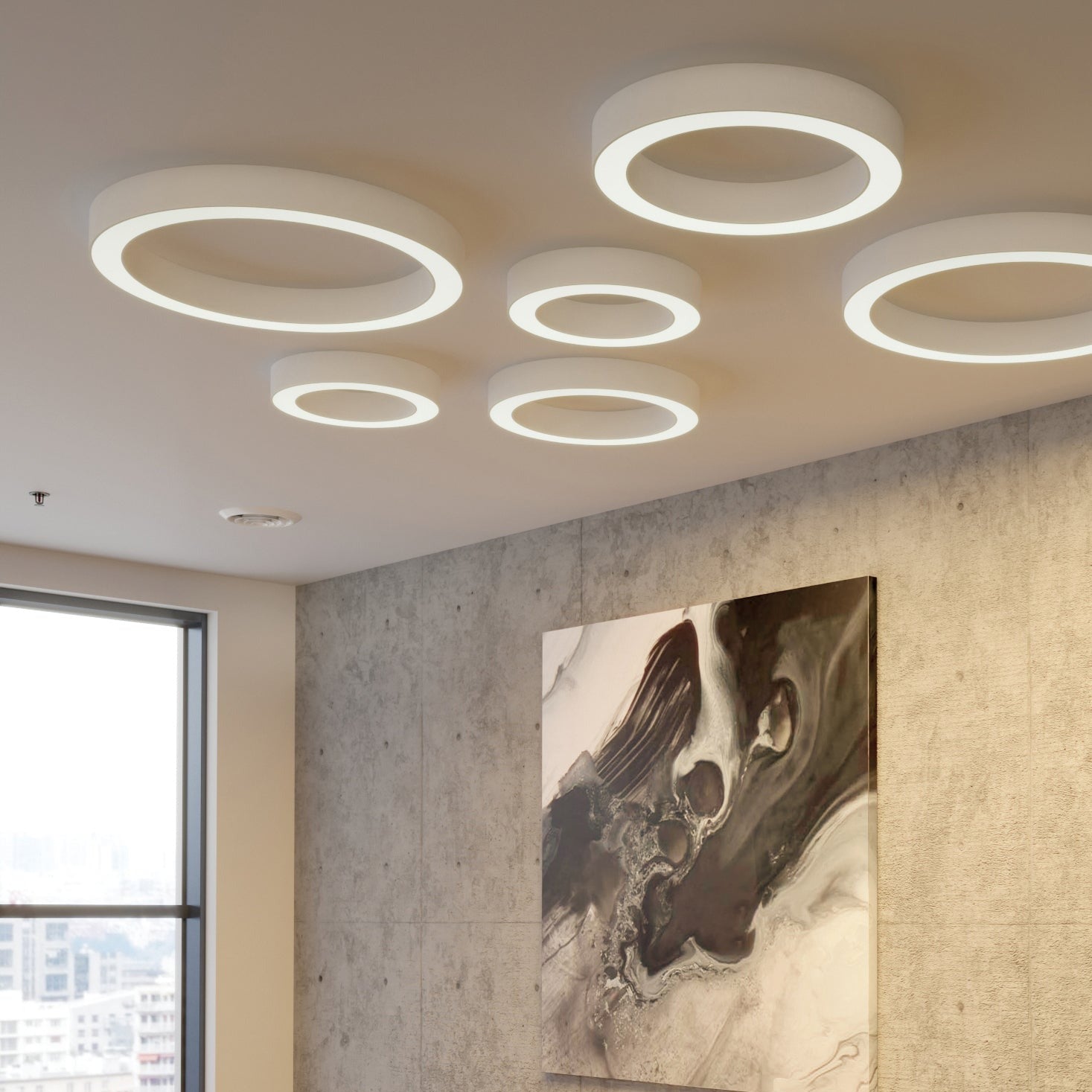 ACB Aliso Plafón blanco LED Slide switch Casambi P3742071BCA