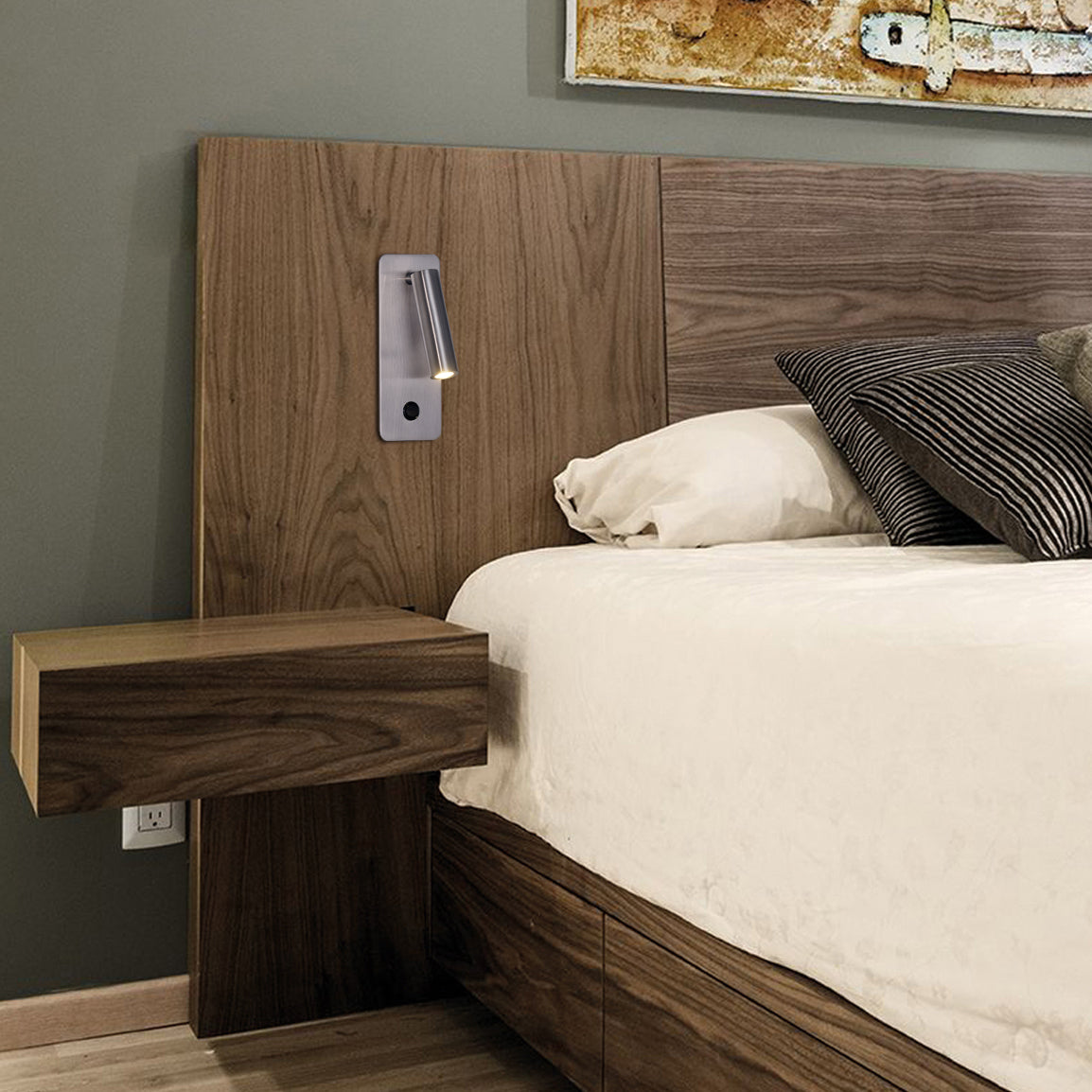 ACB Aron Empotrable 16/3240 Niquel Satinado, LED 3W 3000K 315lm, CRI90 , LED integrado, Con interruptor E32401NS