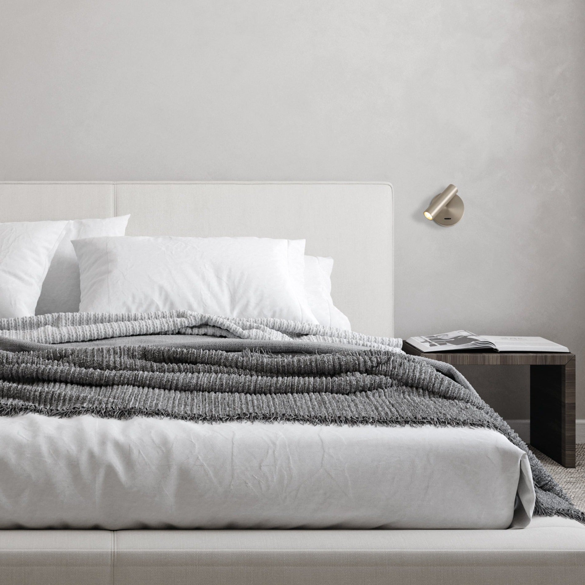 ACB Atria Aplique 16/3925 Níquel Mate, LED 3W 3000K 315lm, CRI90 , LED integrado, Con interruptor, Orientable A392510NM