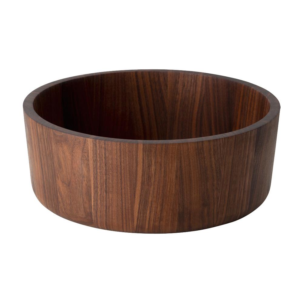 Continenta Ensaladera de Madera de Nogal Aceitada - 26 cm Diámetro, 10.3 cm Altura