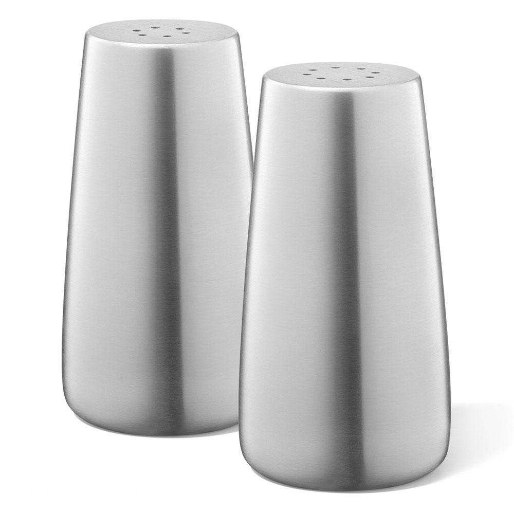 Zack Juego Salero y Pimentero Colección Bevo, 2 piezas, 5 cm diámetro, 9,5 cm alto