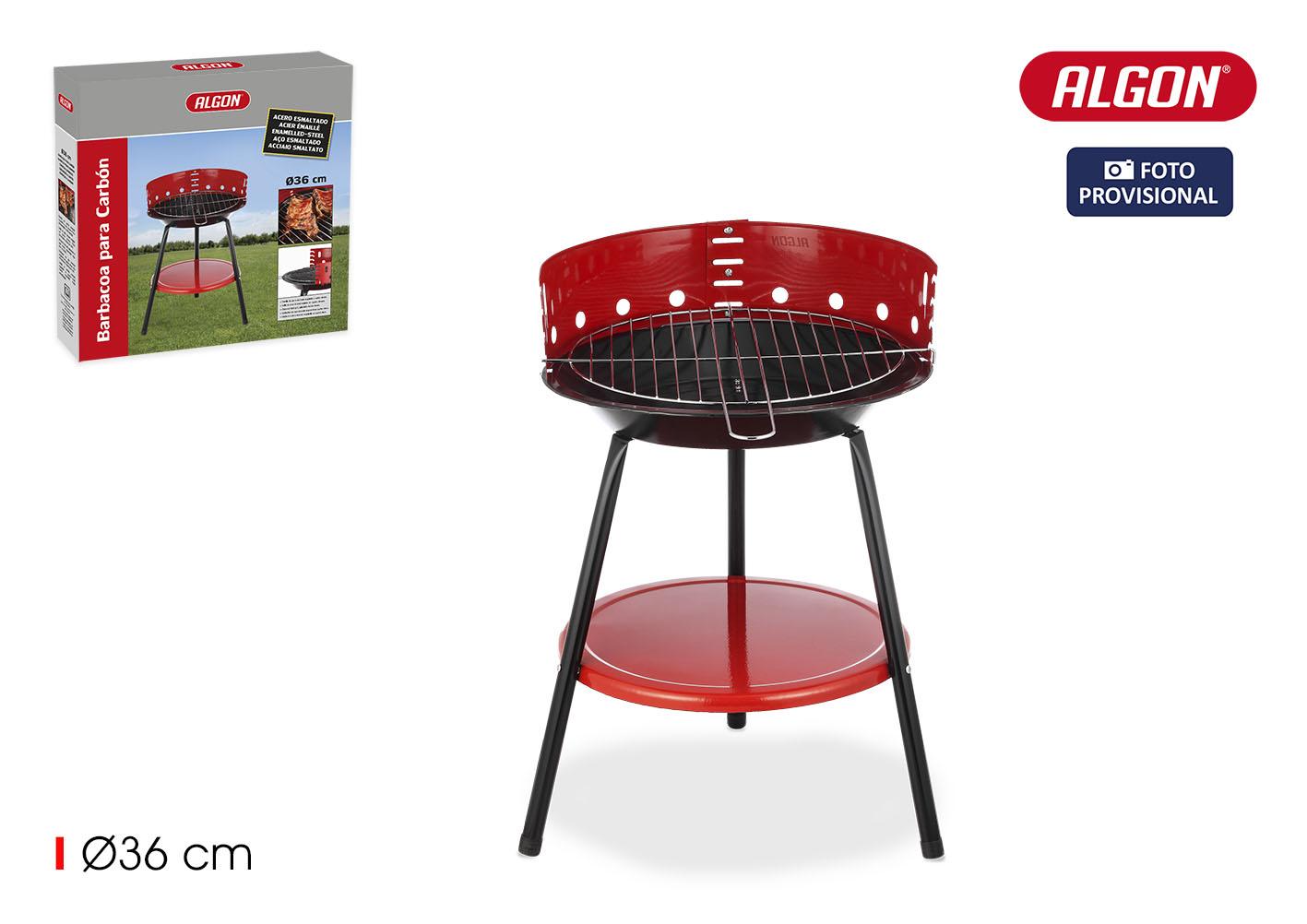 Inde Barbacoa Redonda 36 cm Algon Bbq (4 Unidades)