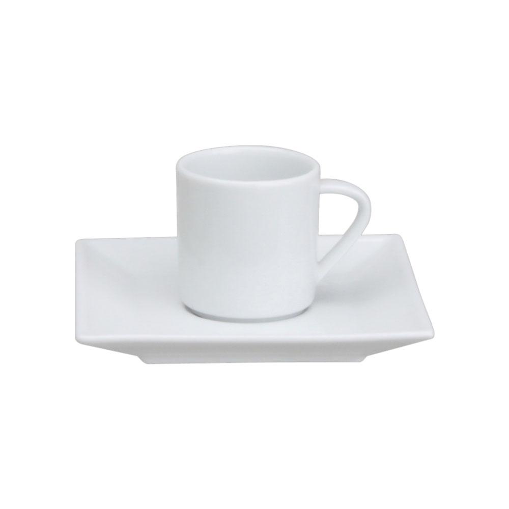 Avet Taza de Café de Porcelana Colección Square 90 ml, Set de 6 Unidades