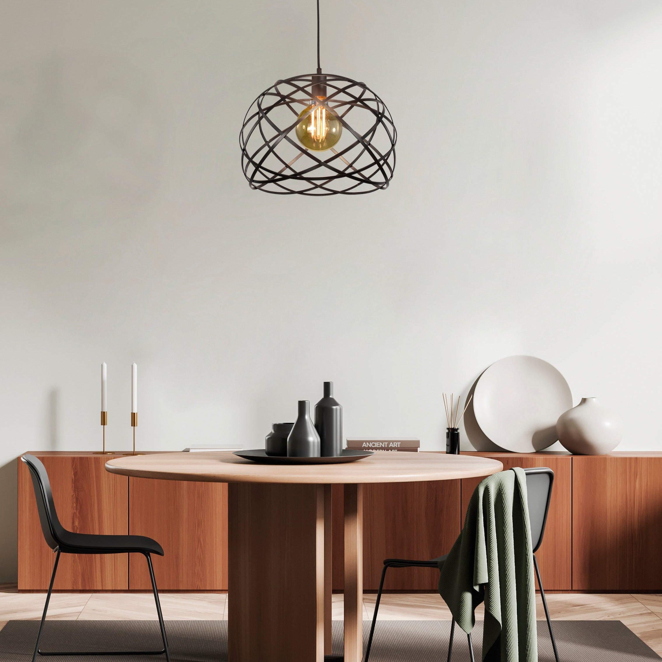 ACB Bellona Lámpara de techo colgante 3711/38 negro LED E27 15W, C371151N