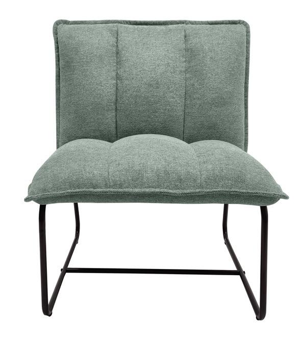 DKD Home Decor Sillón Urban Poliéster y Metal Verde y Negro 71x77x66 cm, Altura Asiento 45 cm Desmontable
