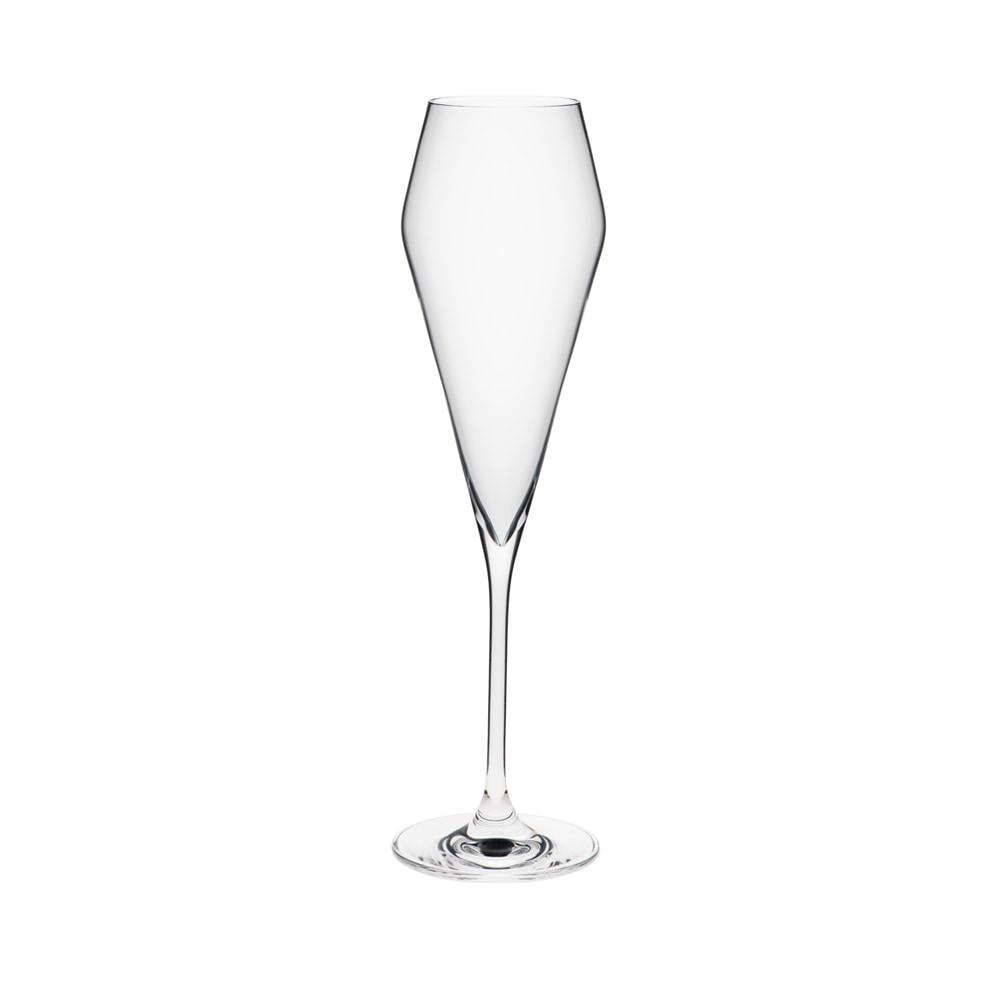 Rona 09 Copa Flauta Edge 220 Ml para Cava/Champagne con Punto Perlage, resistente a golpes y borde láser (6 Unidades)