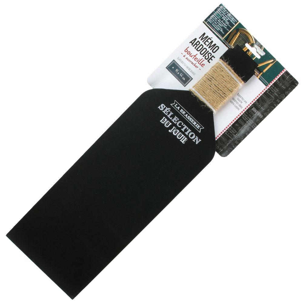 Totally Addict Memo Pizarra Colección Bistrot Forma de Botella 44x14x0,9 cm