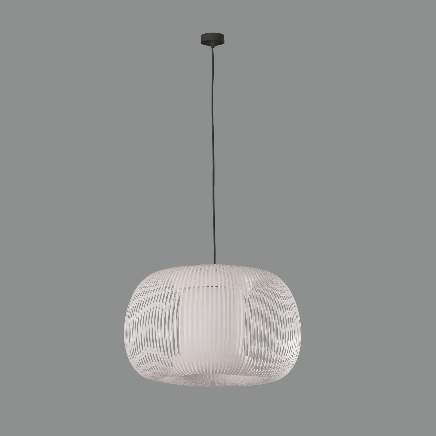 ACB Mirta Lámpara de techo colgante 3055/38 Blanco, Kit Negro Text., LED E27 15W, C3055082BN