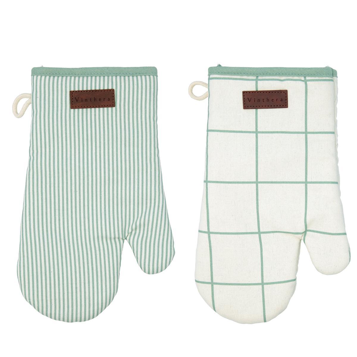 Vinthera Okapi Due Set de 2 Manoplas de Horno Reciclado Bicolor Textil 18x28 cm con Sello Oeko-Tex Larga Duración