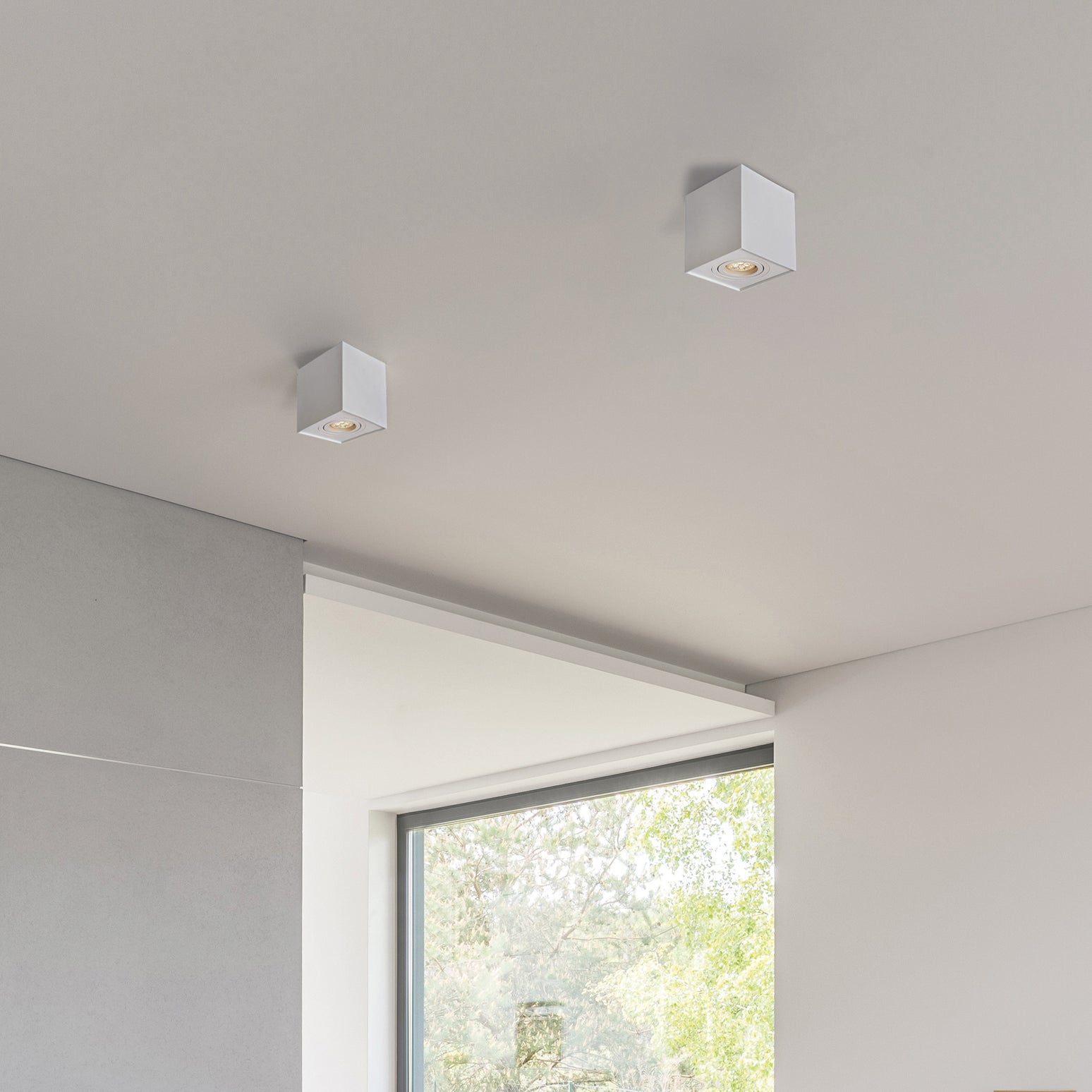 ACB Carre Plafón 3762/10 Blanco Texturado, LED GU10 8W, , Orientable P376210B