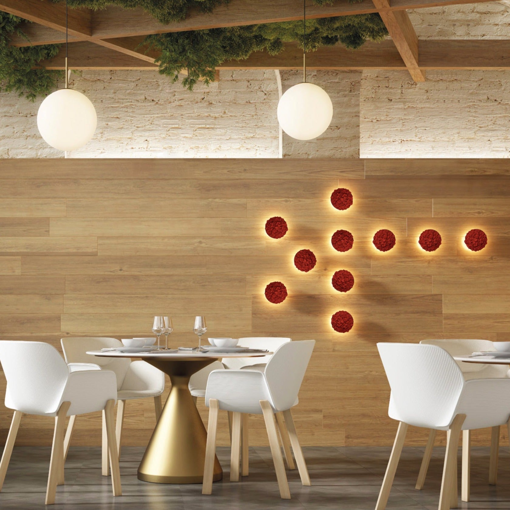 ACB Chamaleon 16/3975 DECO Musgo Rojo, Sin iluminación K0003140R