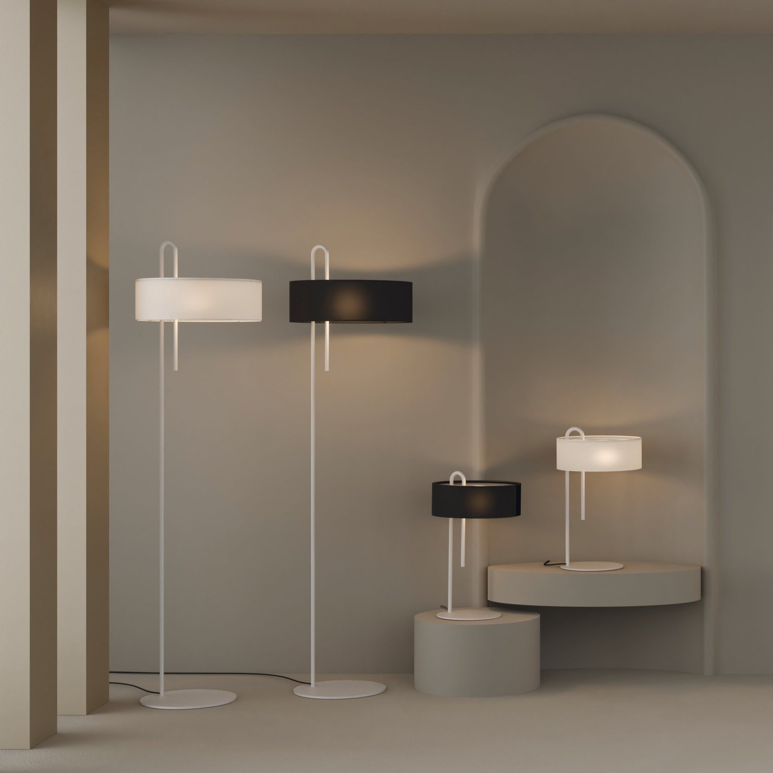 ACB Clip Lámpara de pie blanco LED E27 I H8178081B