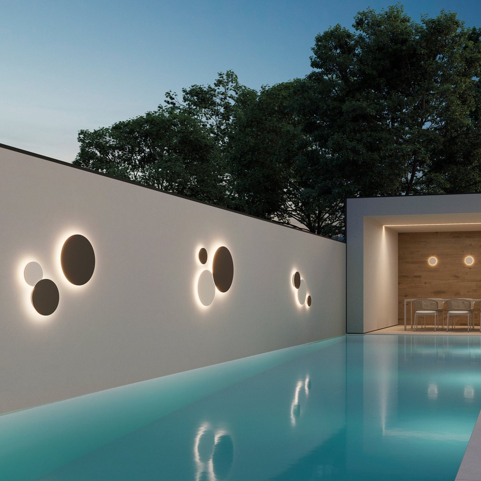 ACB Combo Aplique 16/3966-20 Blanco Texturado, LED 10W 640lm, CRI90 IP65, LED integrado, Kelvin 2700K-3000K Slide Switch A3966070B