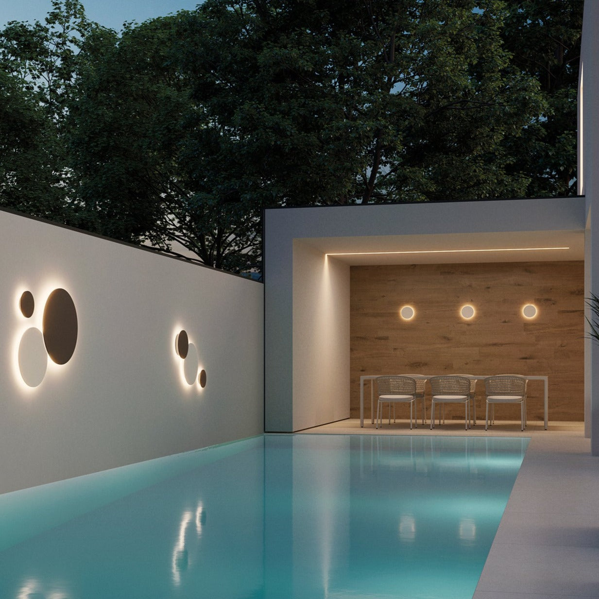 ACB Combo Aplique 16/3966-30 Blanco Texturado, LED 11W 760lm, CRI90 IP65, LED integrado, Kelvin 2700K-3000K Slide Switch A3966170B