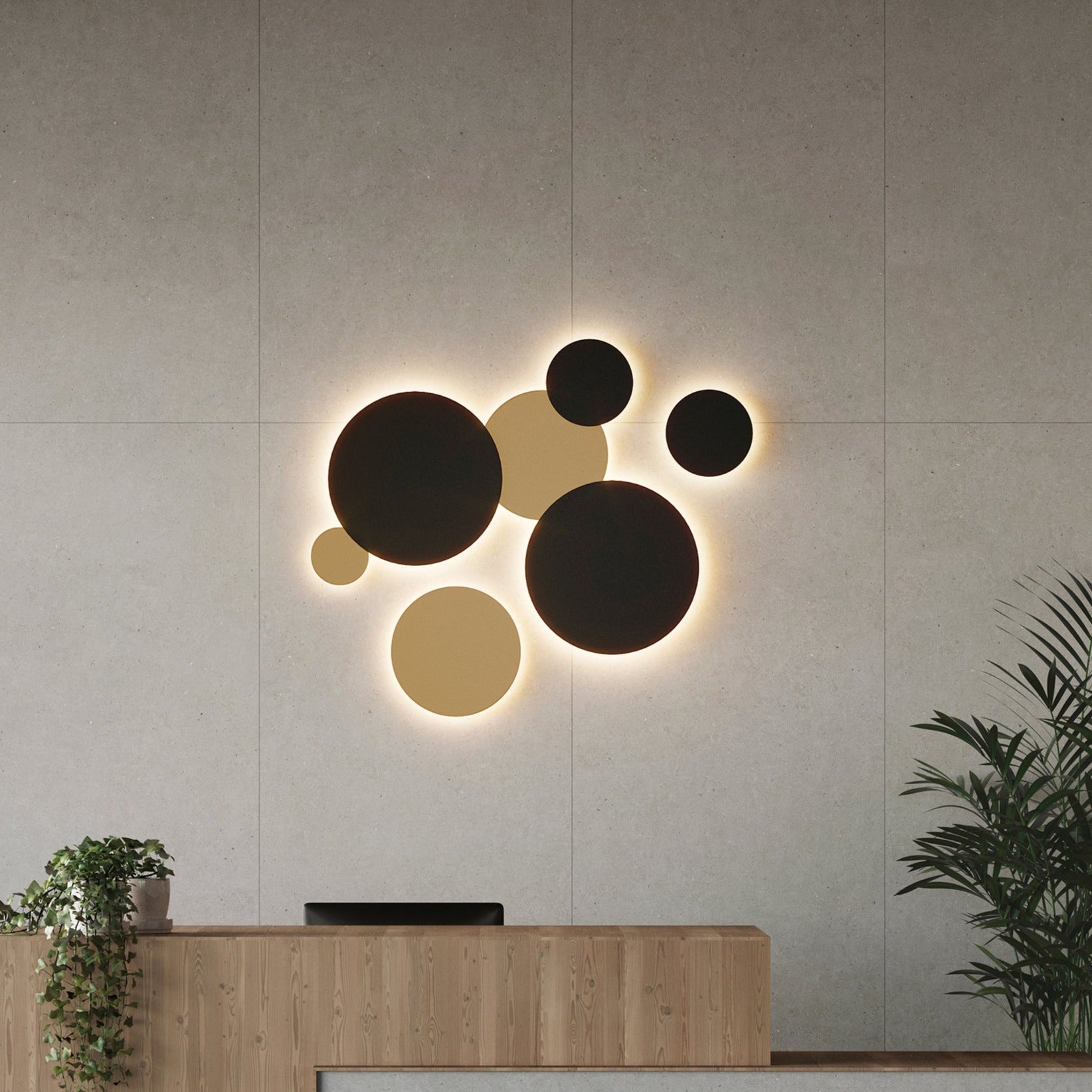 ACB Combo Aplique 16/3966-30 Oro Tecnico, LED 11W 760lm, CRI90 IP65, LED integrado, Kelvin 2700K-3000K Slide Switch A3966170O