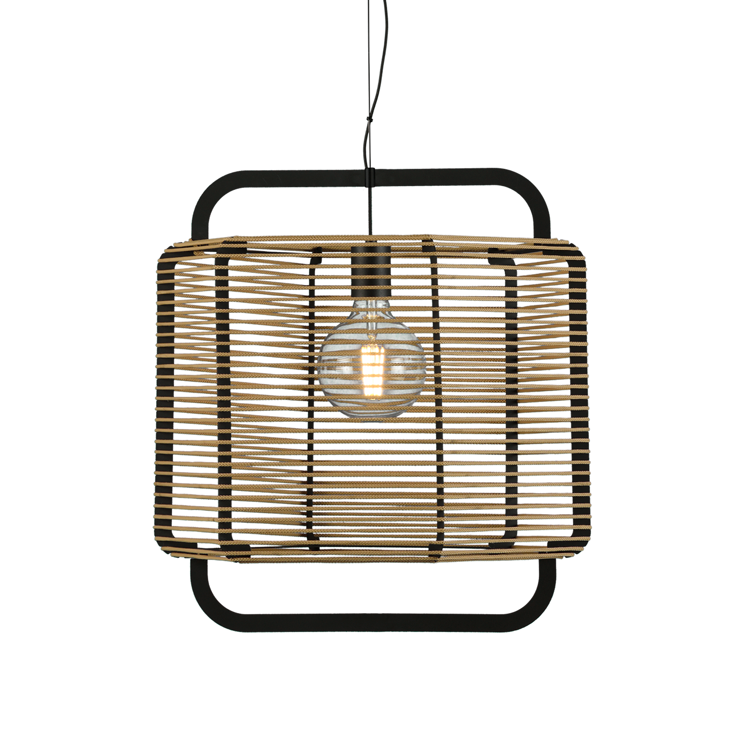 ACB Corda Lámpara de techo colgante 3901/50 Negro Texturado/Arena, LED E27 15W, C39015NAR