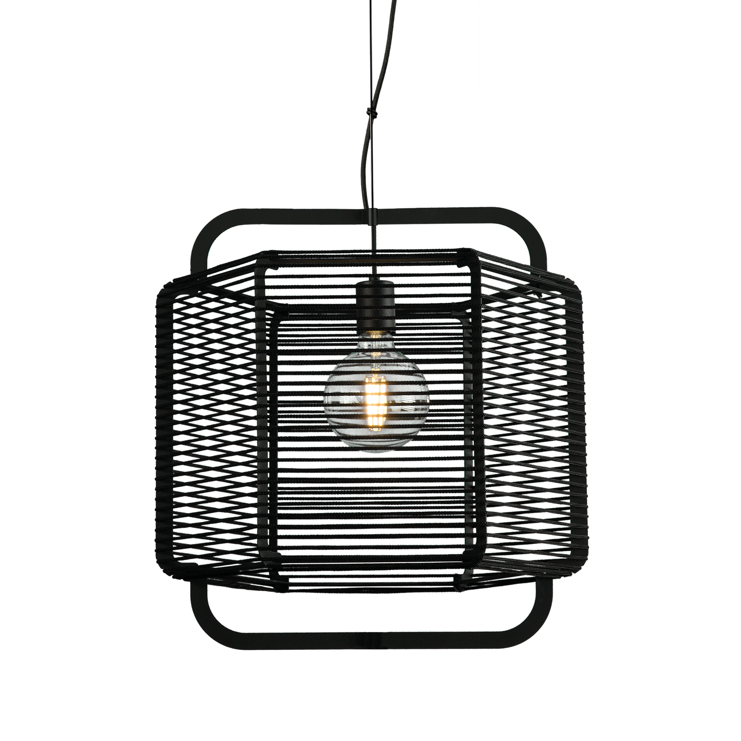 ACB Corda Lámpara de techo colgante 3901/50 Negro Texturado/Negro, LED E27 15W, C39015NN