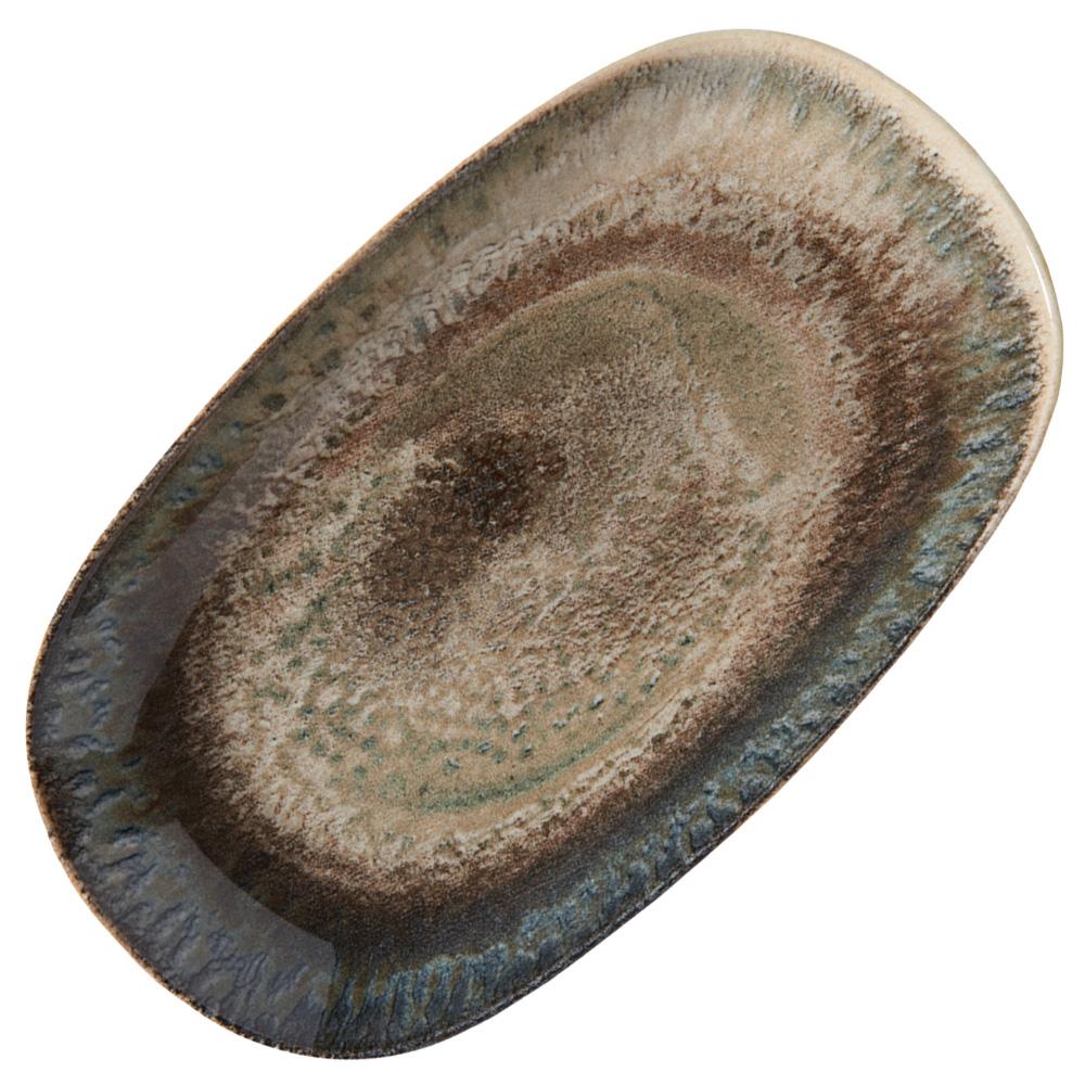 Avet Fuente Oval Colección Crater Stoneware 29x17 cm Pack de 6