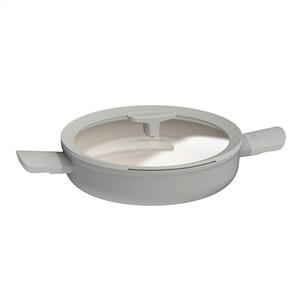 Berghoff 3950427 Sartén de 2 Asas 26cm 2,9L con Tapa Balance, Aluminio Reciclado, Antiadherente Cerámico, Apta para Inducción