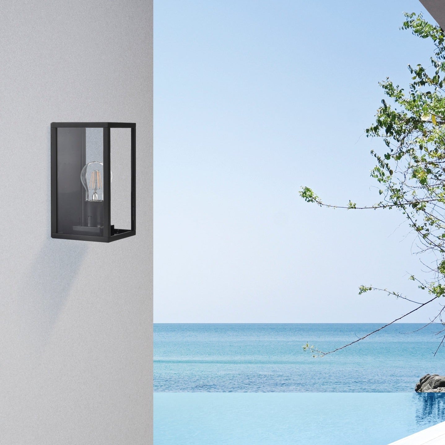 ACB Cube Aplique 16/2039-12 Antracita Texturado, LED E27 15W, IP54 A20391GR