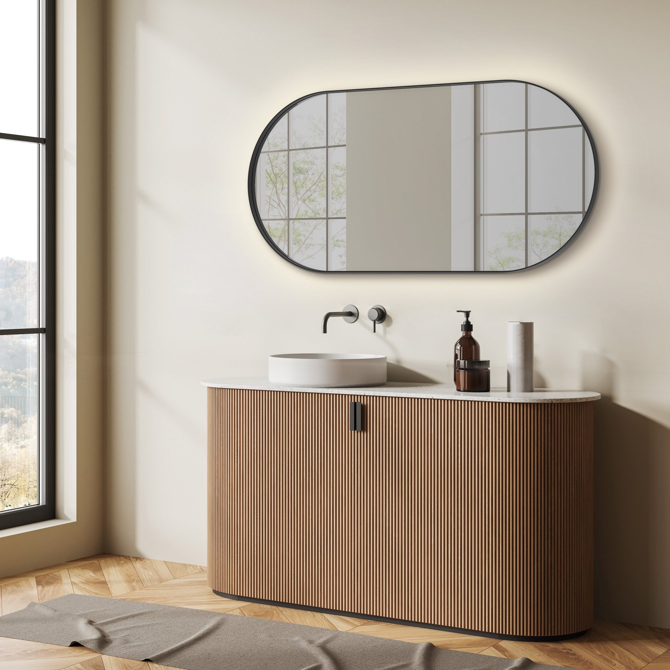 ACB Daniela Espejo 120x60cm negro LED A9755000N