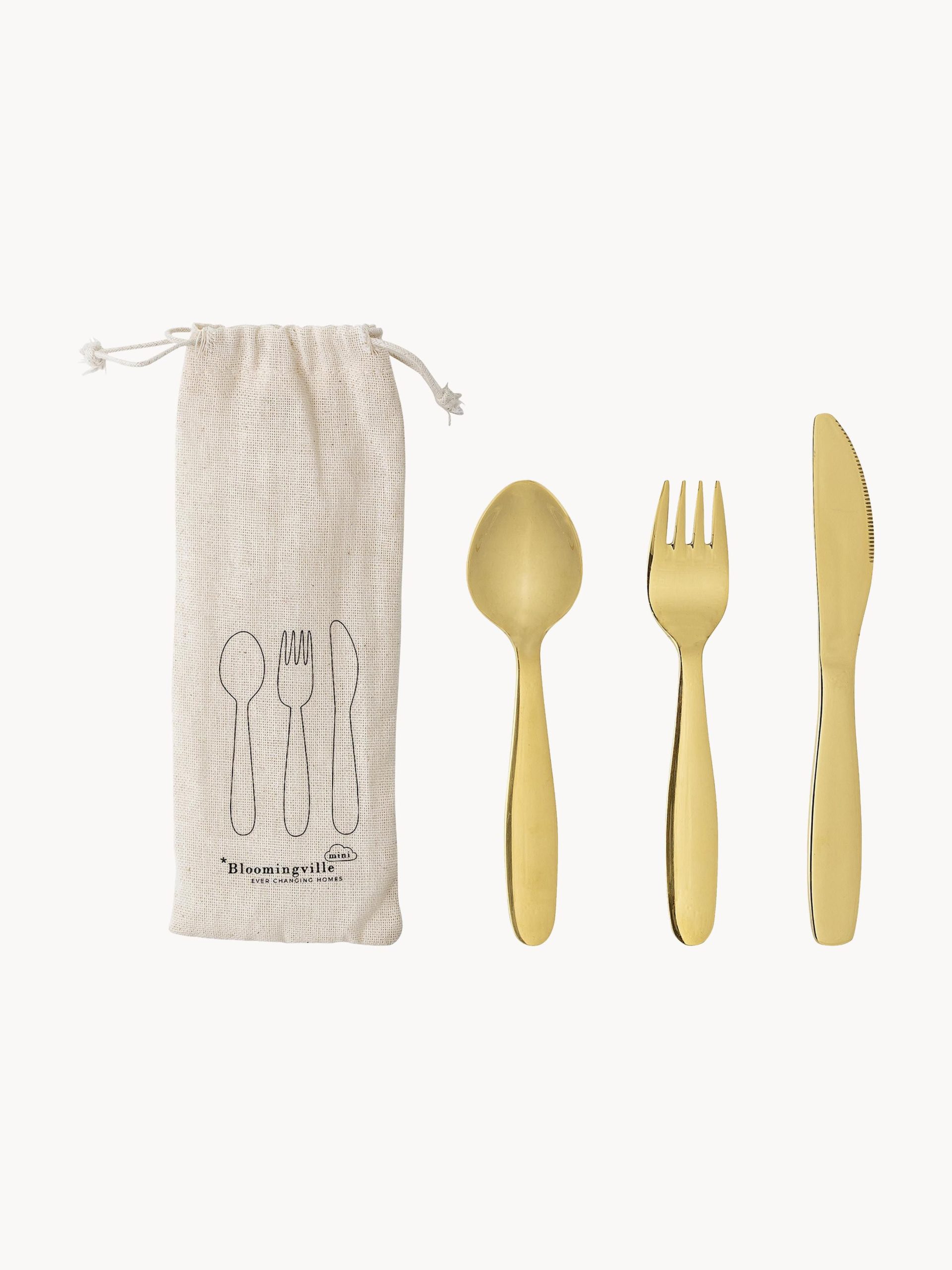 Cubertería infantil de acero inoxidable Ally, 3 pzas.