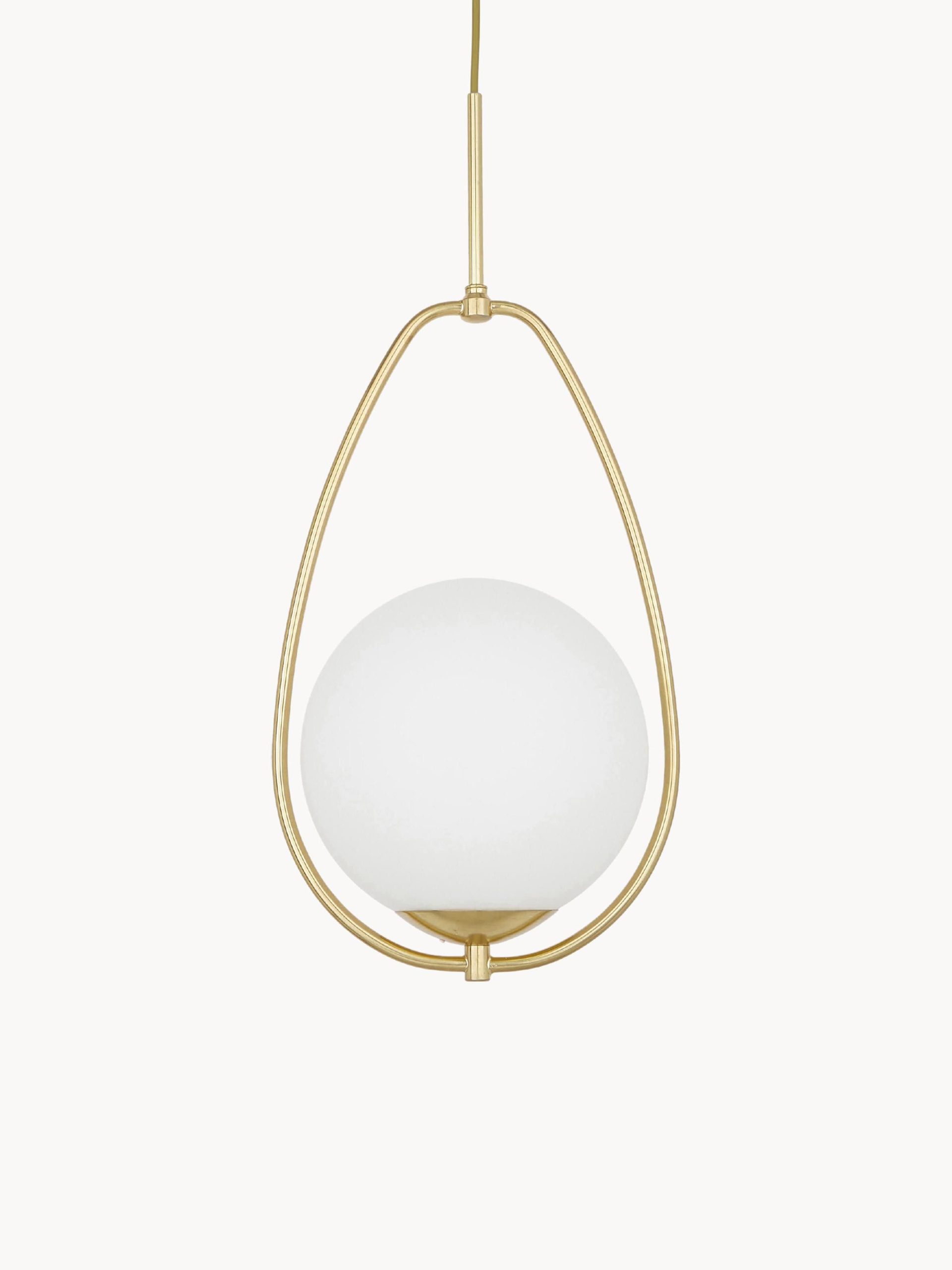 Lámpara de techo pequeña de vidrio opalino Avalon