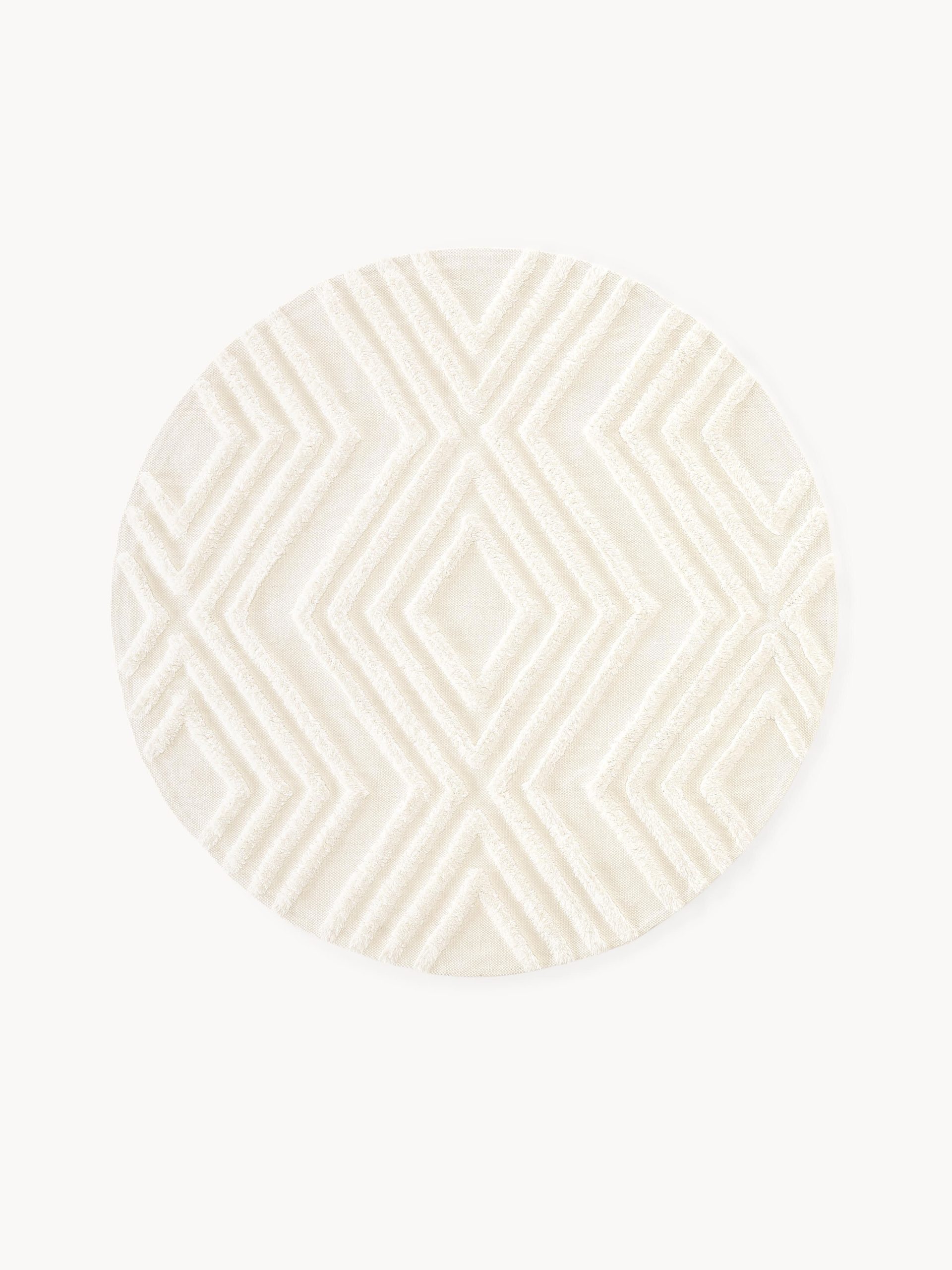 Alfombra redonda de algodón texturizada Ziggy