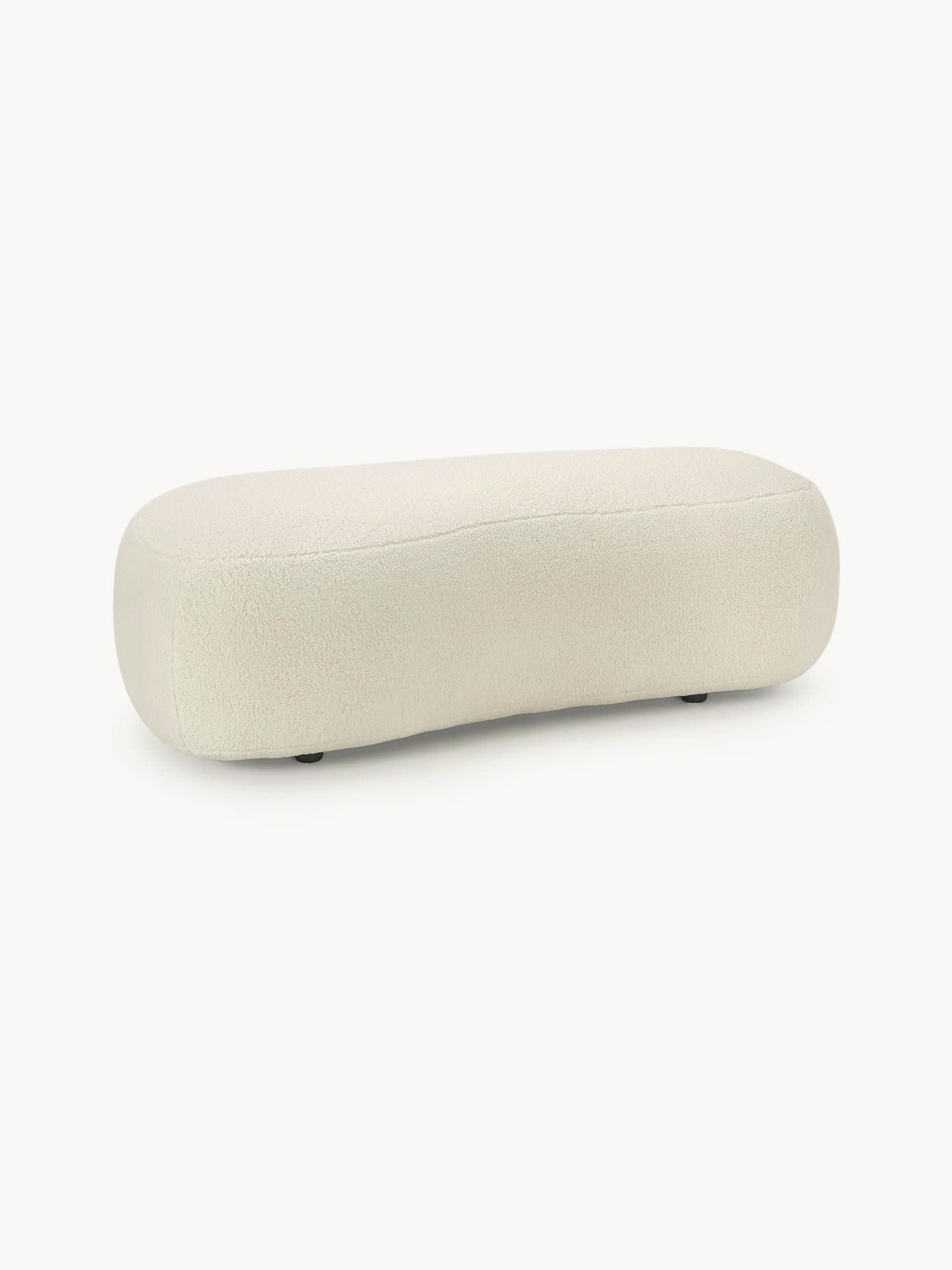 Puf reposapiés grande de borreguillo Alba