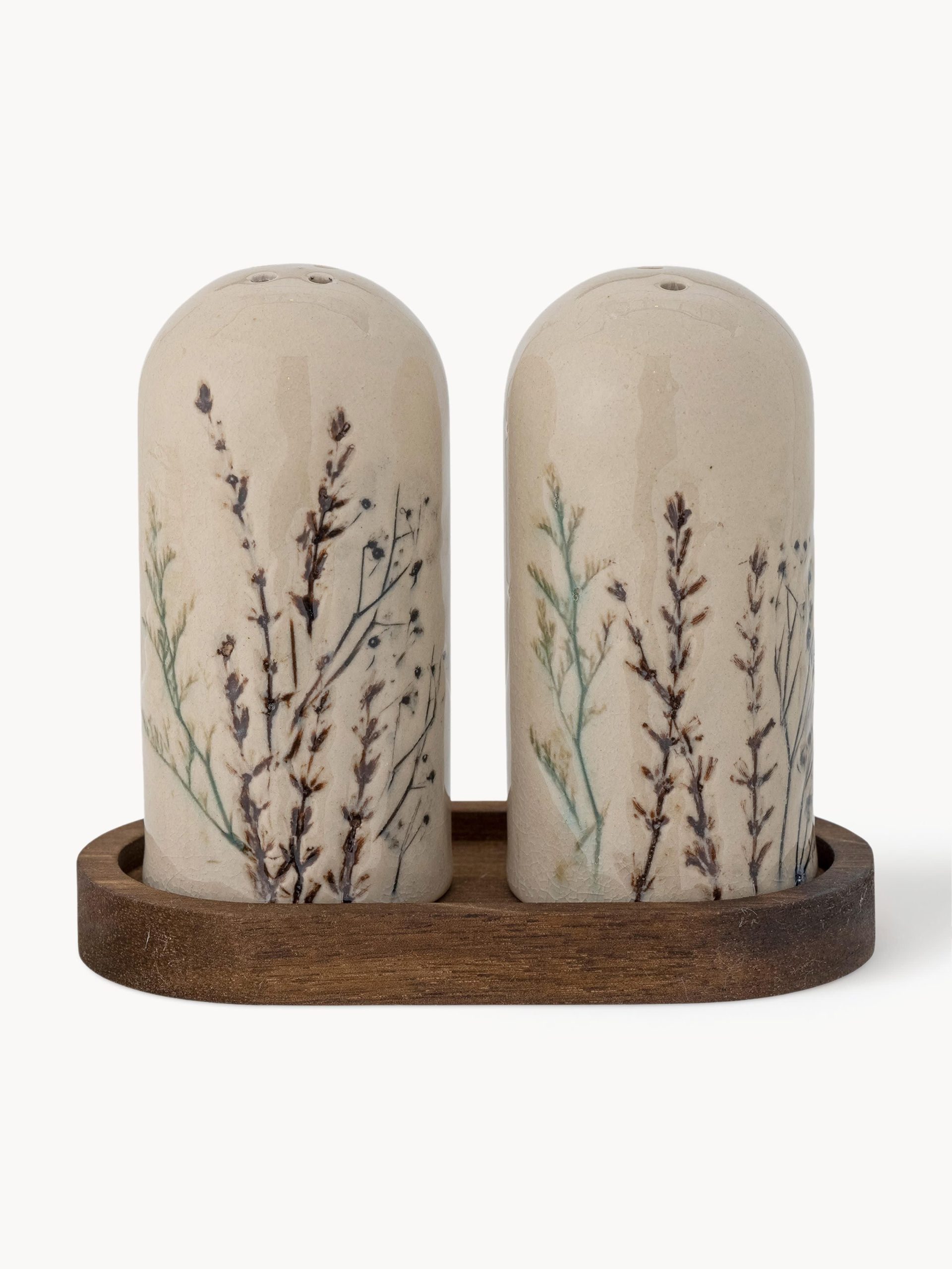 Set de salero y pimentero artesanales Bea, 3 pzas.