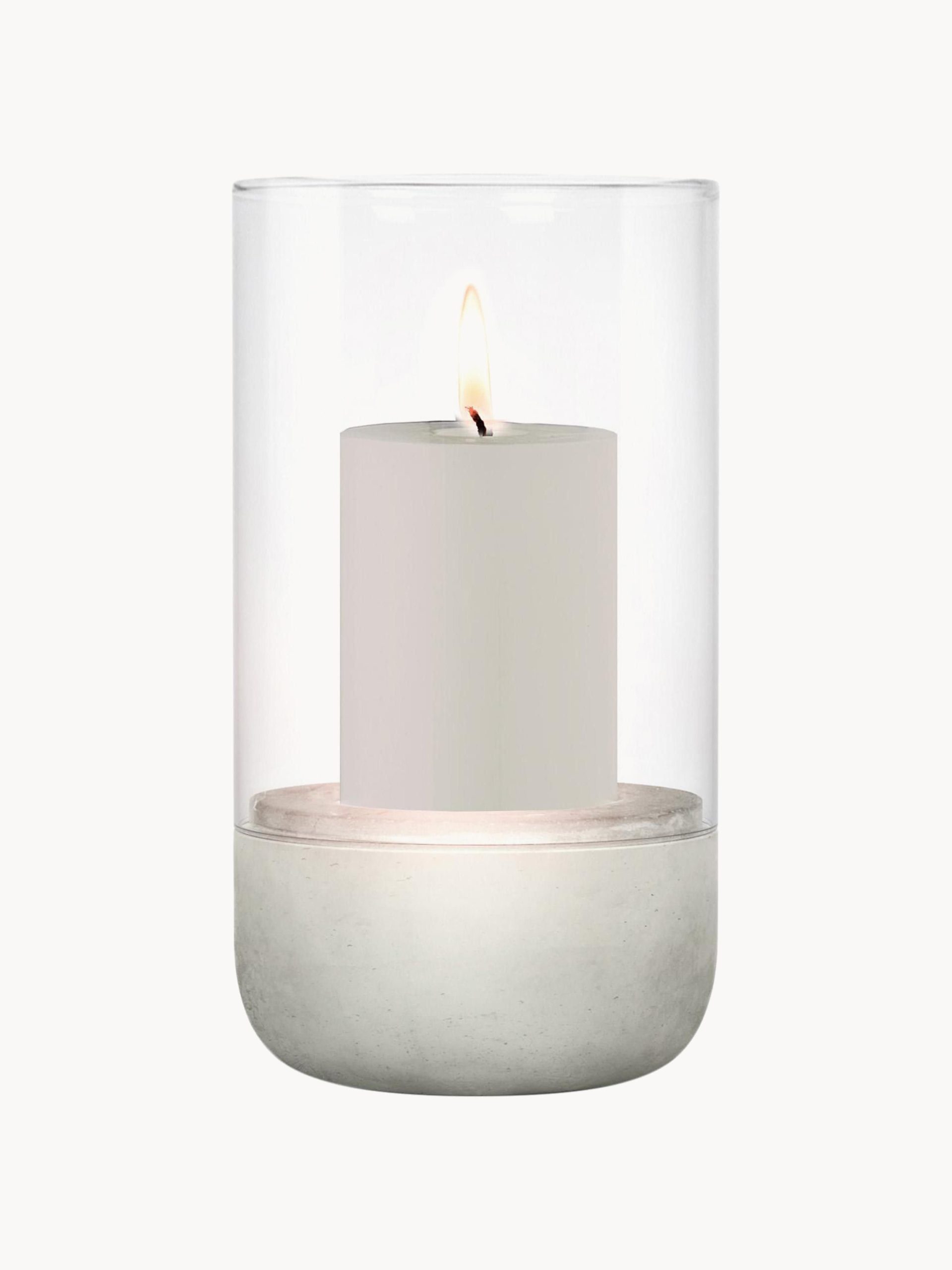 Portavelas de vidrio Calma, Al 23 cm