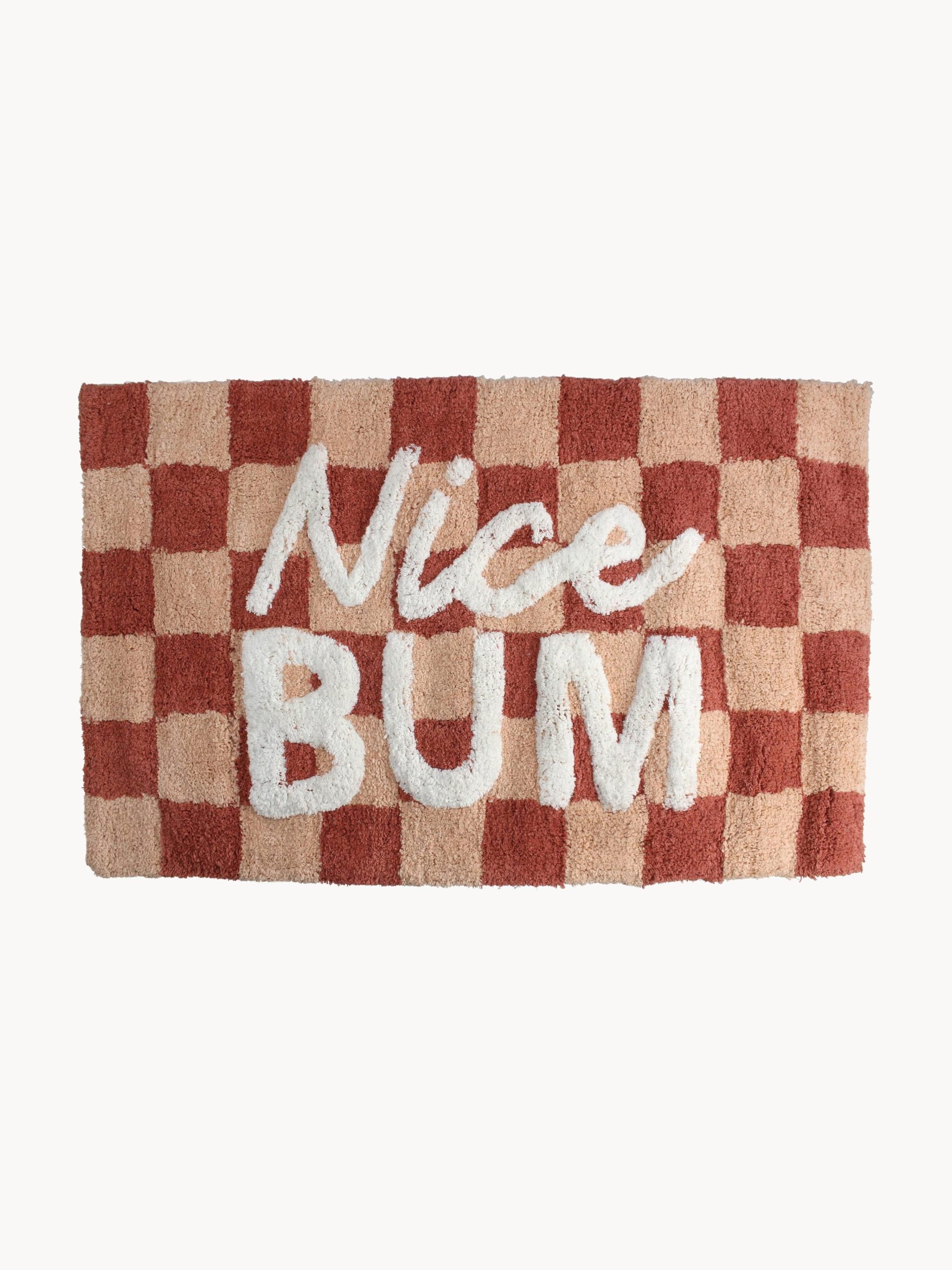 Alfombrilla de baño artesanal de algodón Nice Bum