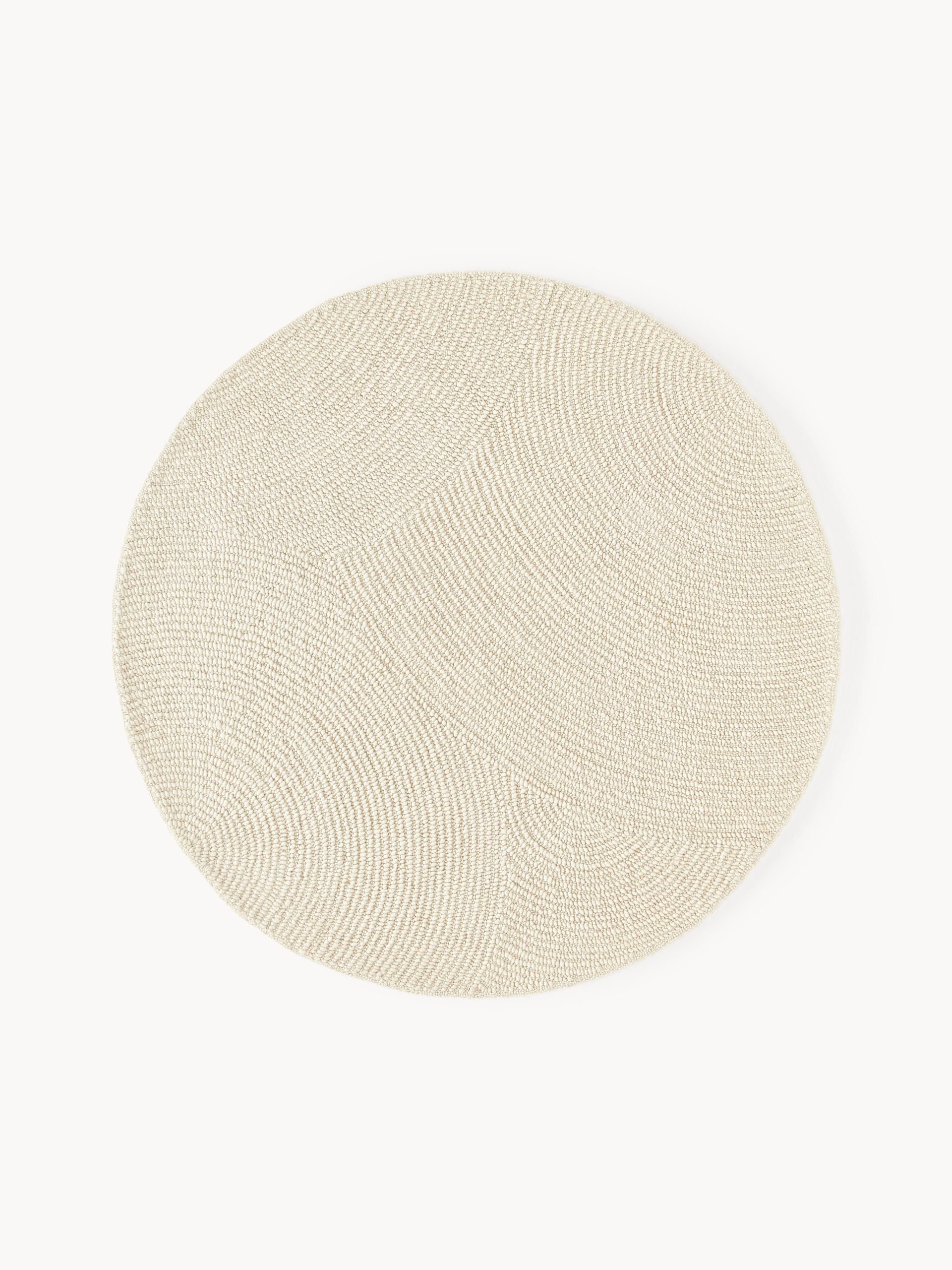 Alfombra artesanal redonda de lana Eleni