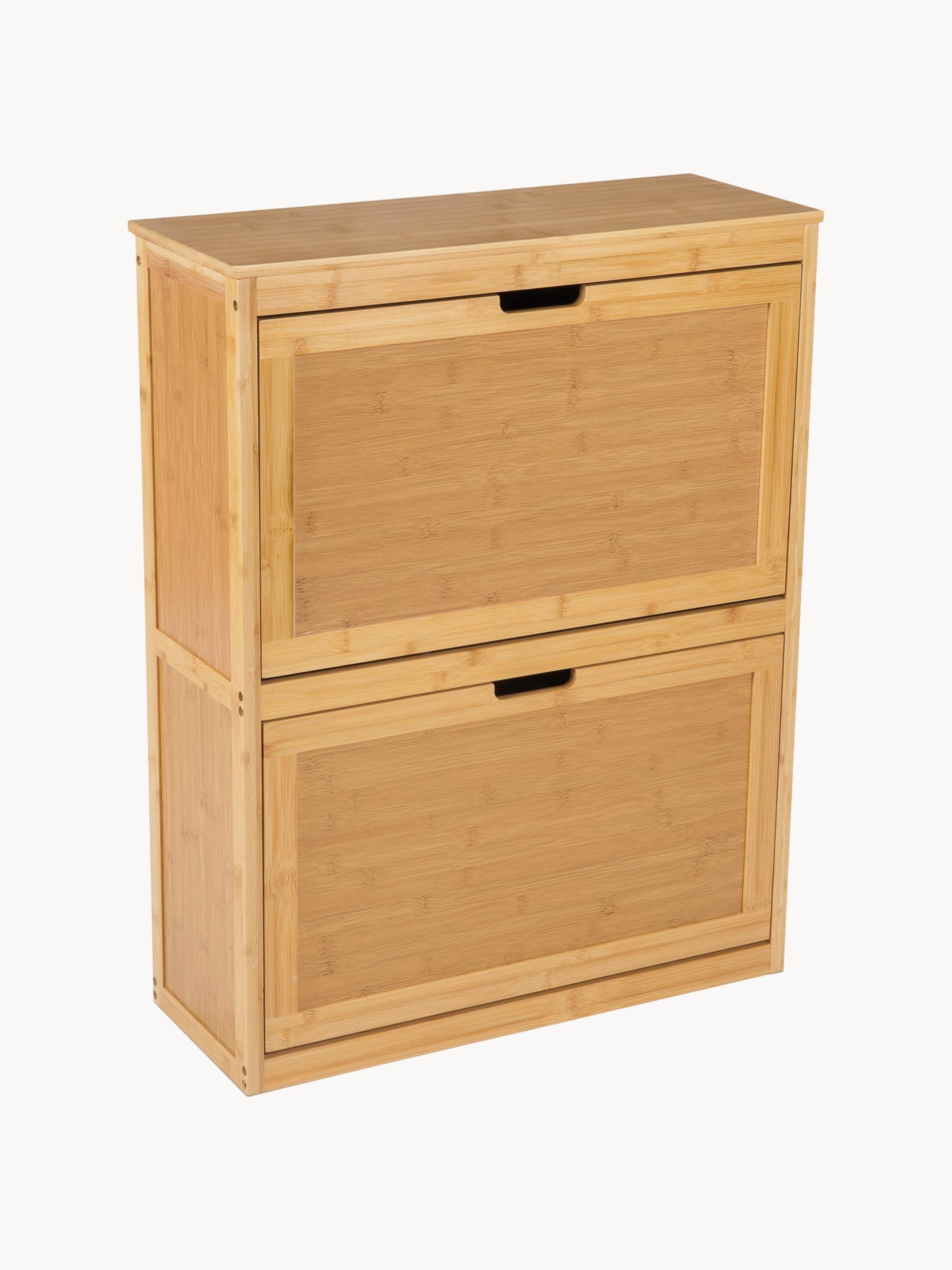 Zapatero de pared de madera de bambú Kedar