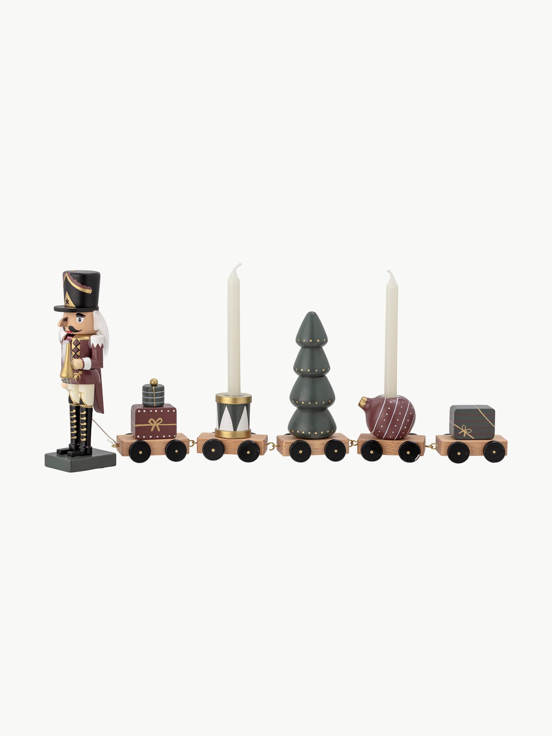 Tren decorativo navideño de madera de haya Vadim