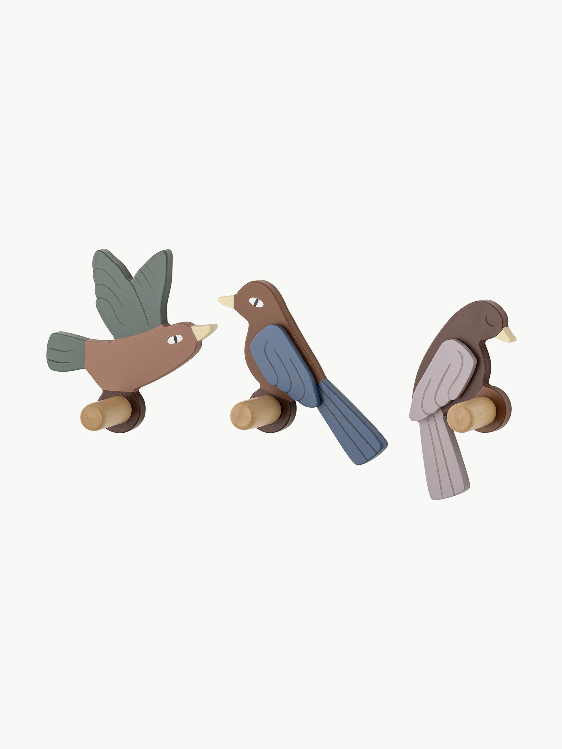 Ganchos de pared de madera Lewi, 3 uds.