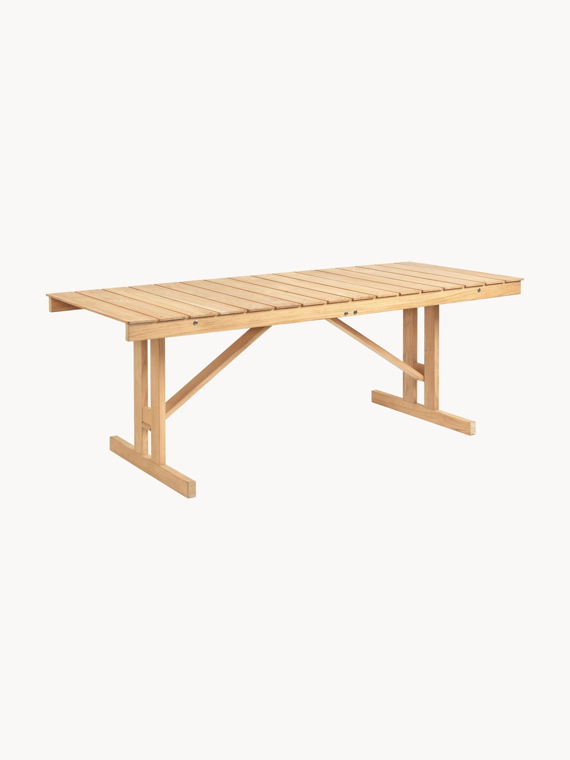 Mesa de jardín plegable de madera de teca BM1771, 195 x78 cm