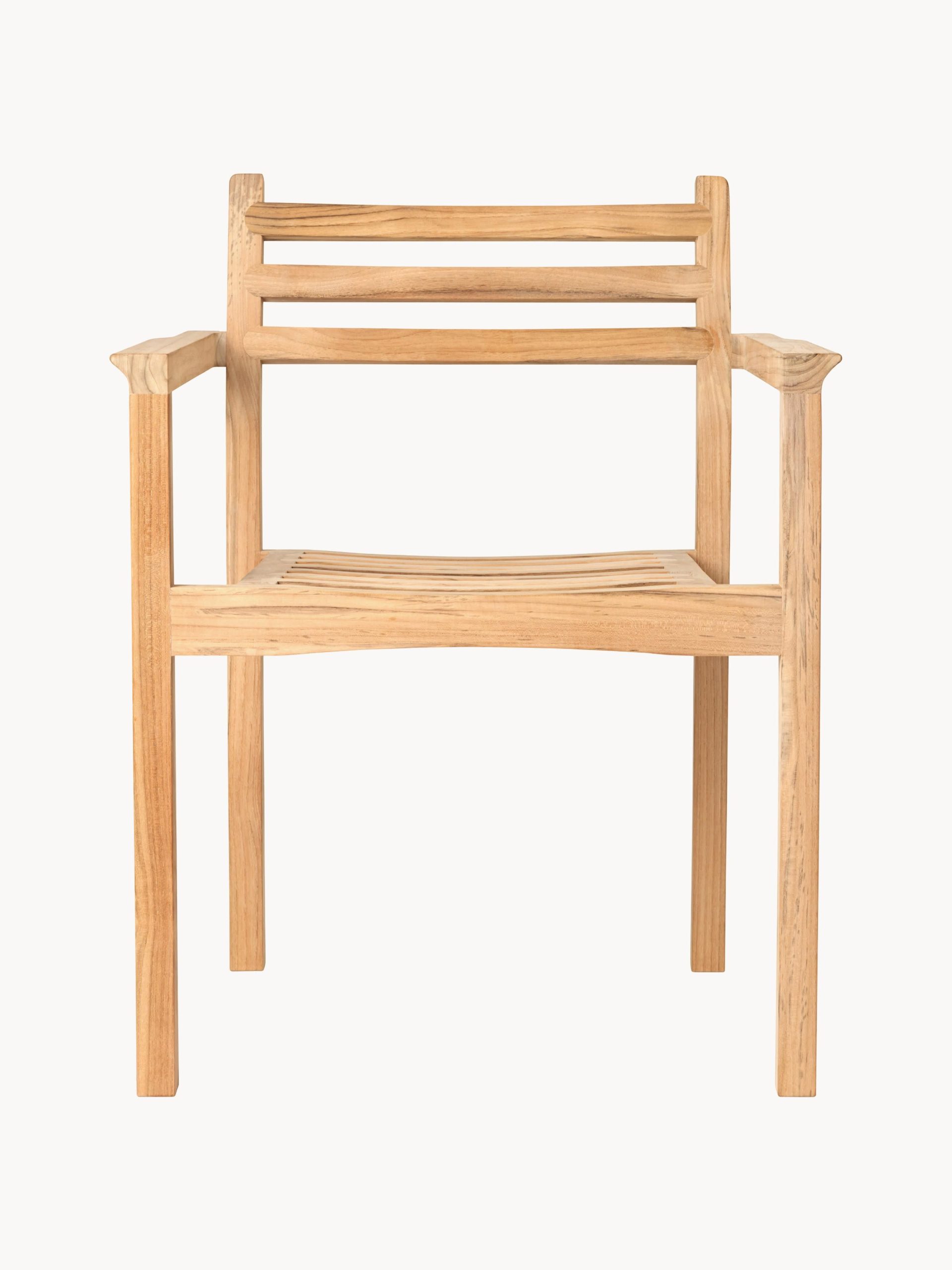 Silla de jardín apilable de madera de teca AH502