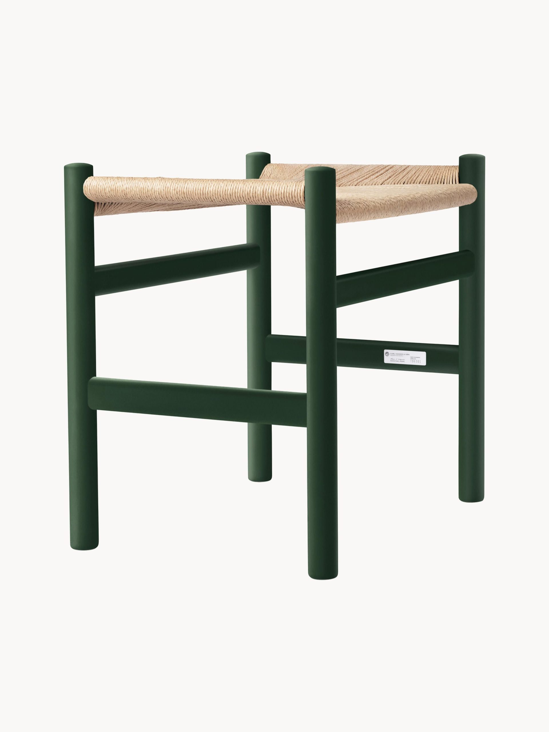 Taburete con asiento tejido a mano CH53