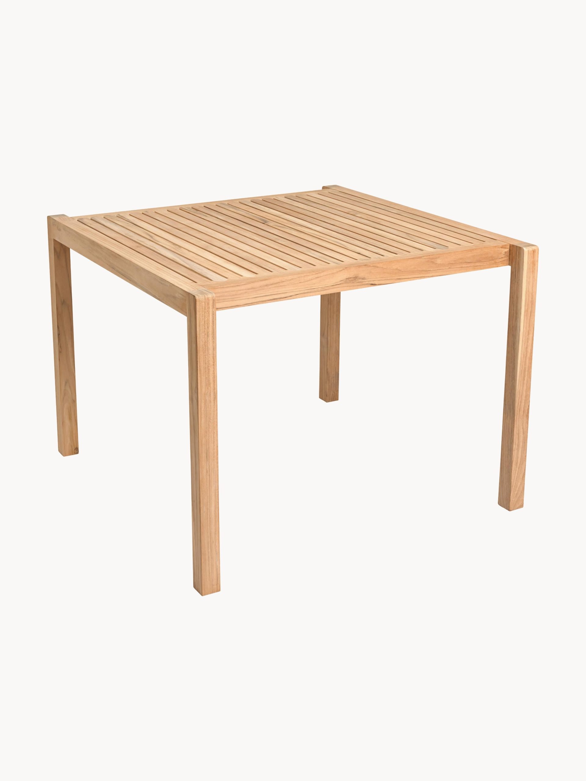 Mesa de jardín de madera de teca AH901, 100 x 99 cm