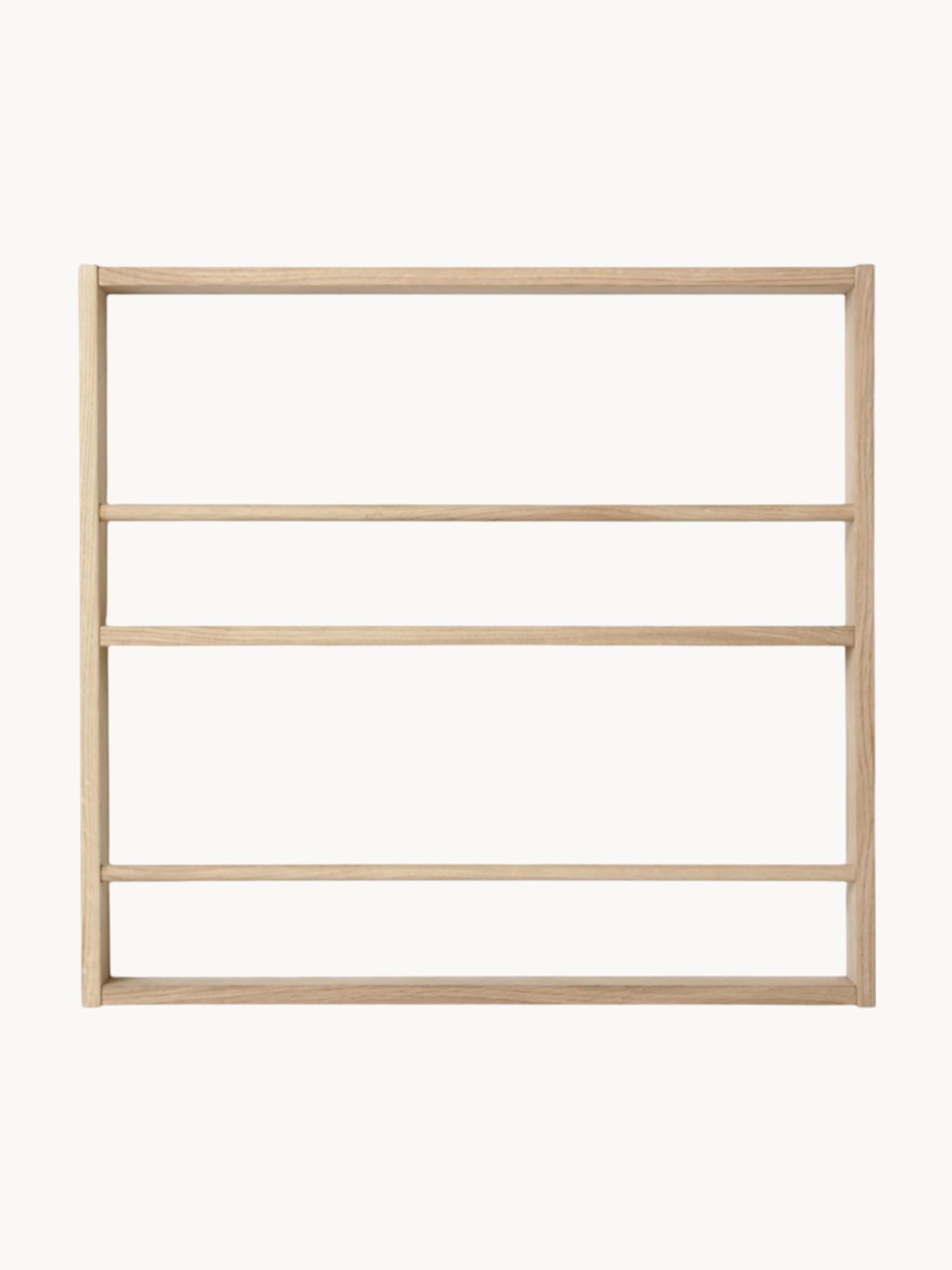 Estante de pared artesanal de madera de roble Eli