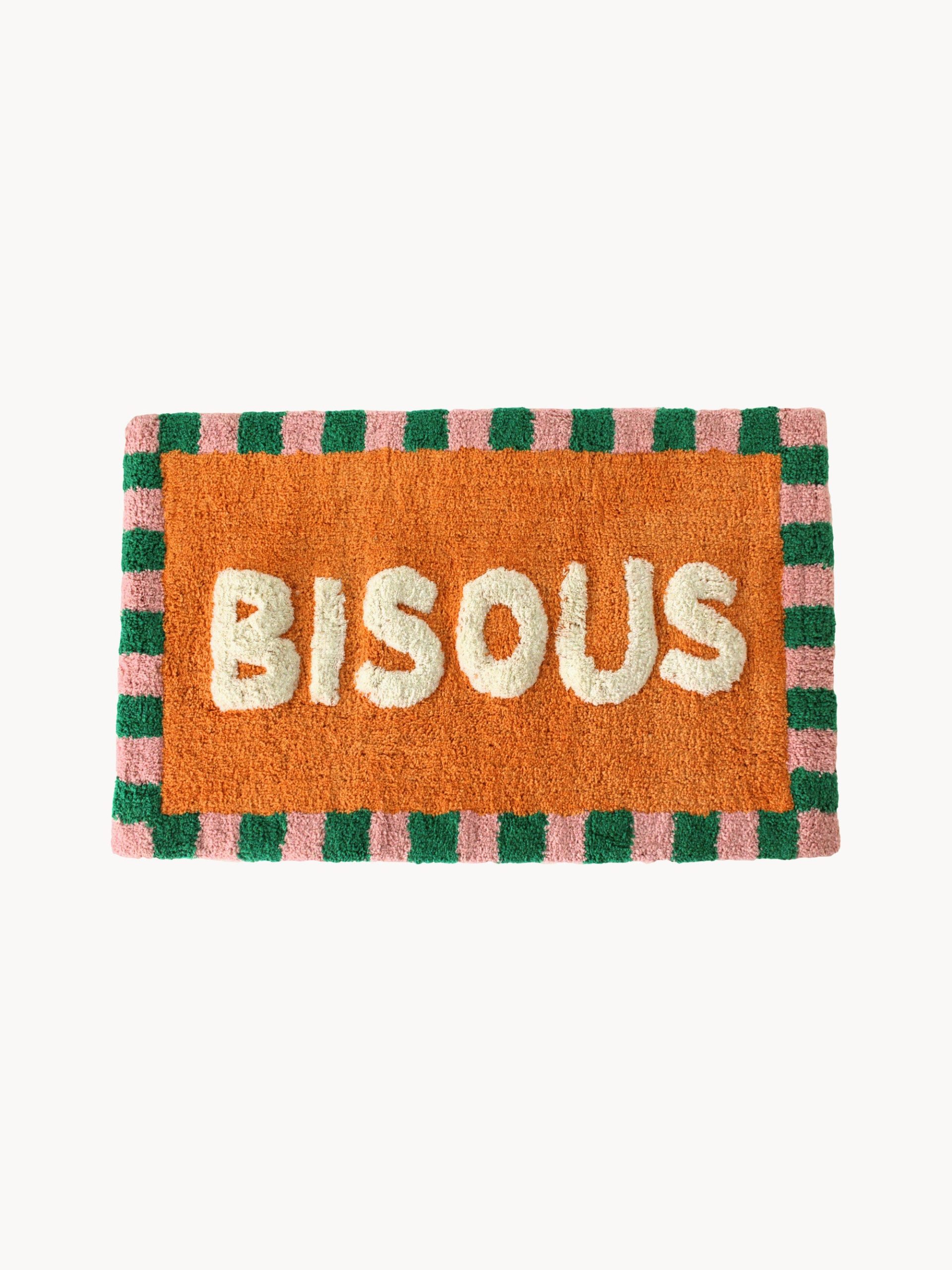 Alfombrilla de baño de algodón Bisous