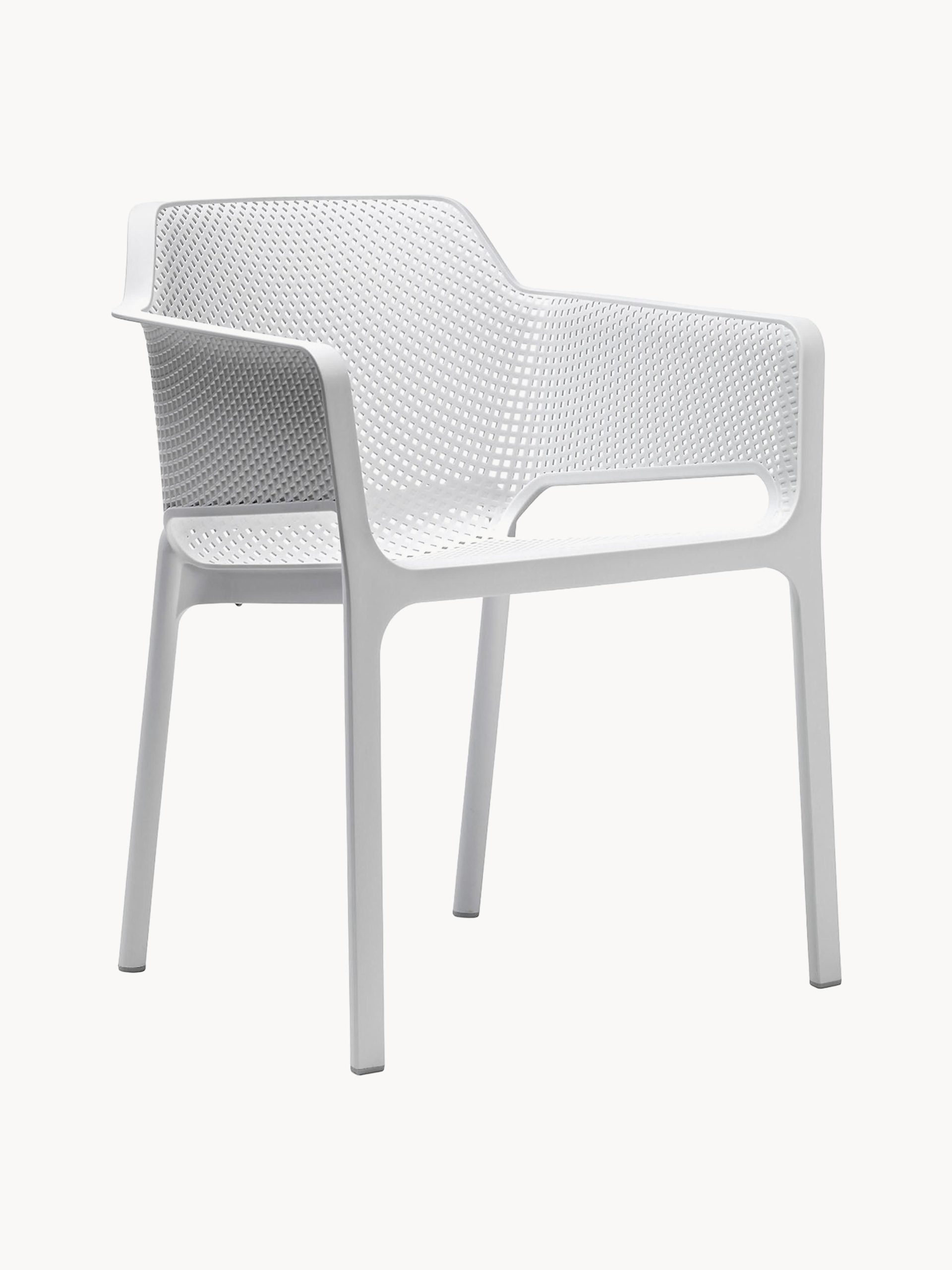 Sillones de jardín apilables con reposabrazos Net, 2 uds.