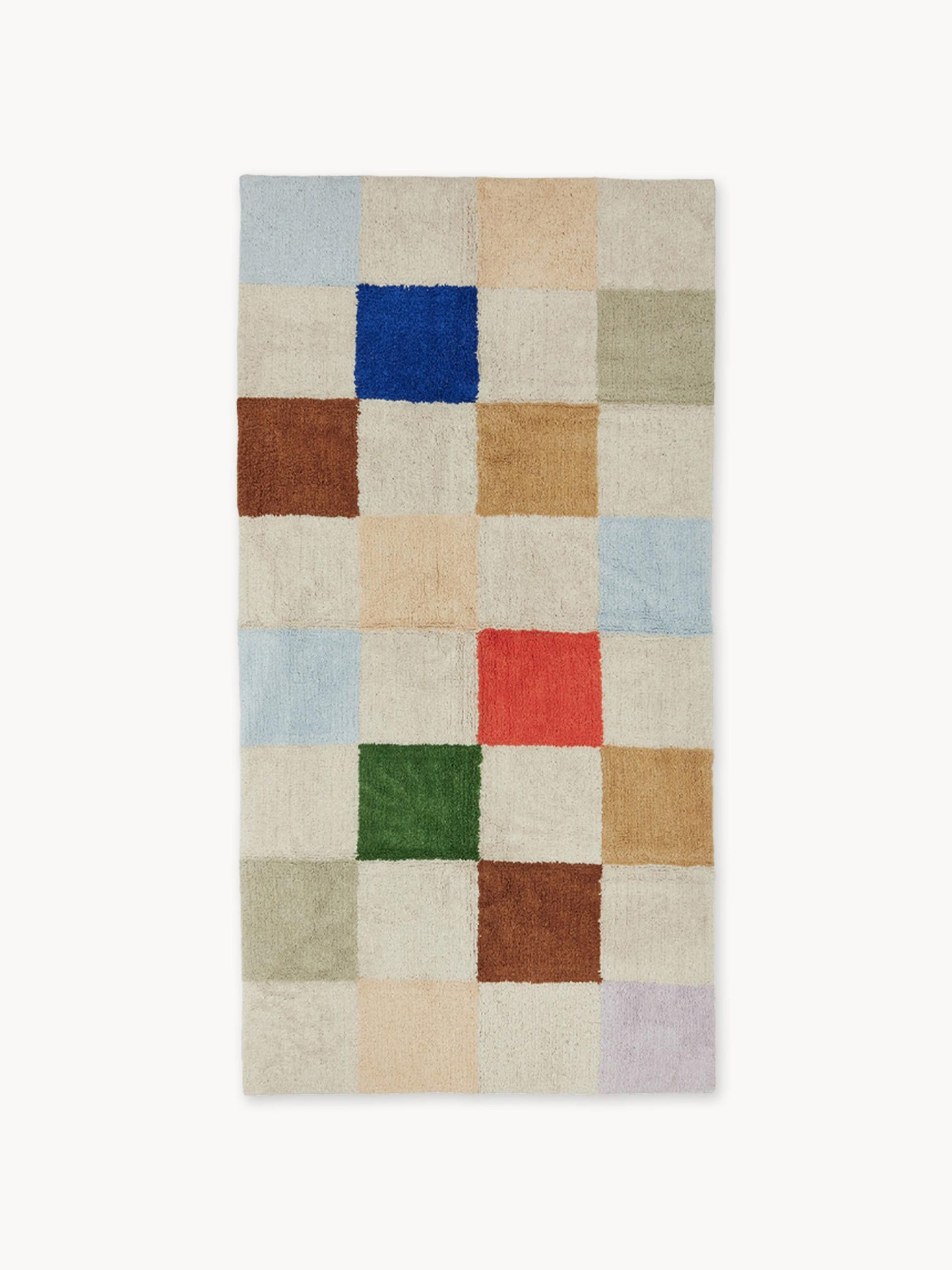 Alfombra infantil artesanal Chess, lavable