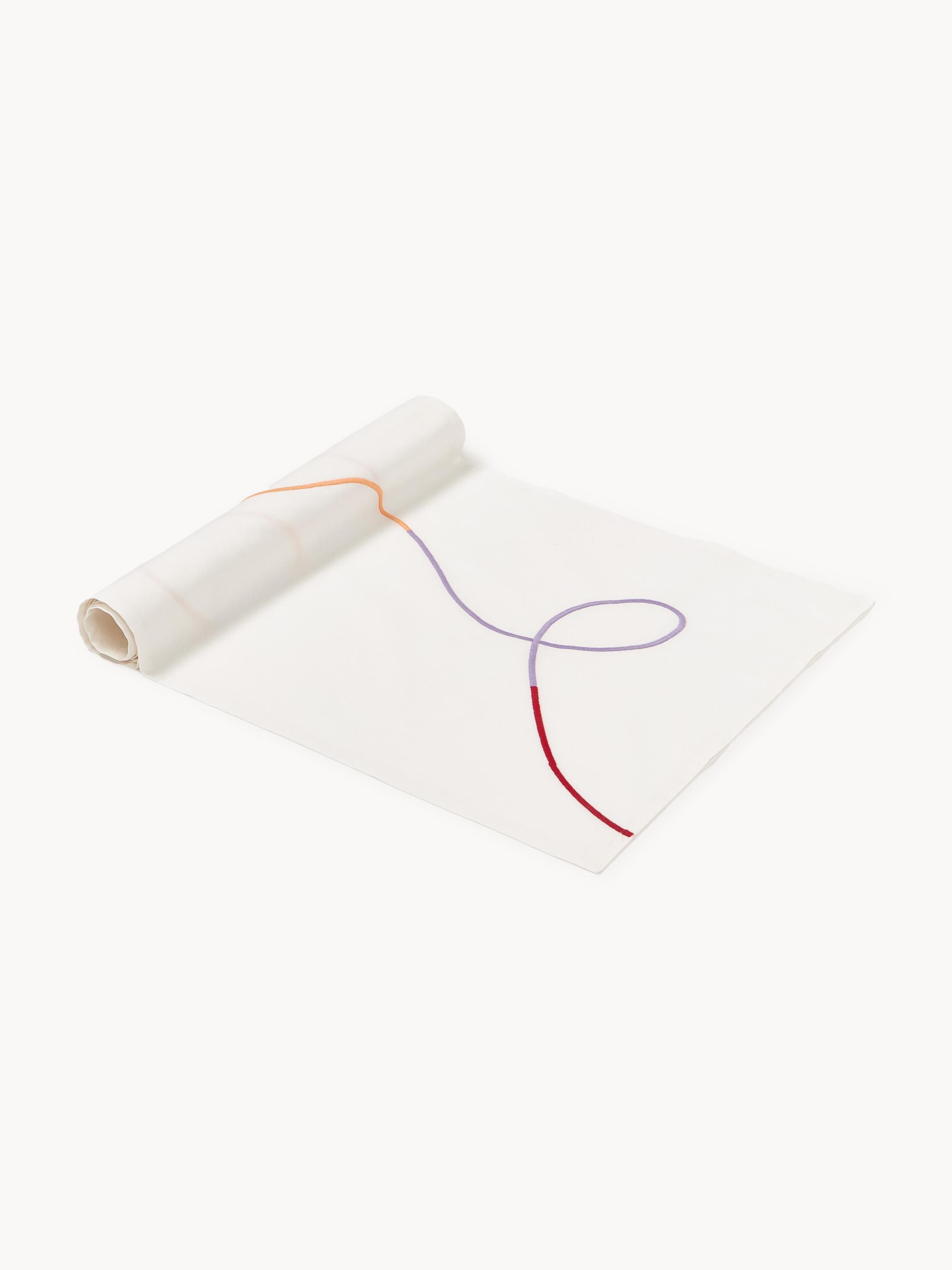 Camino de mesa con bordado abstracto Sue