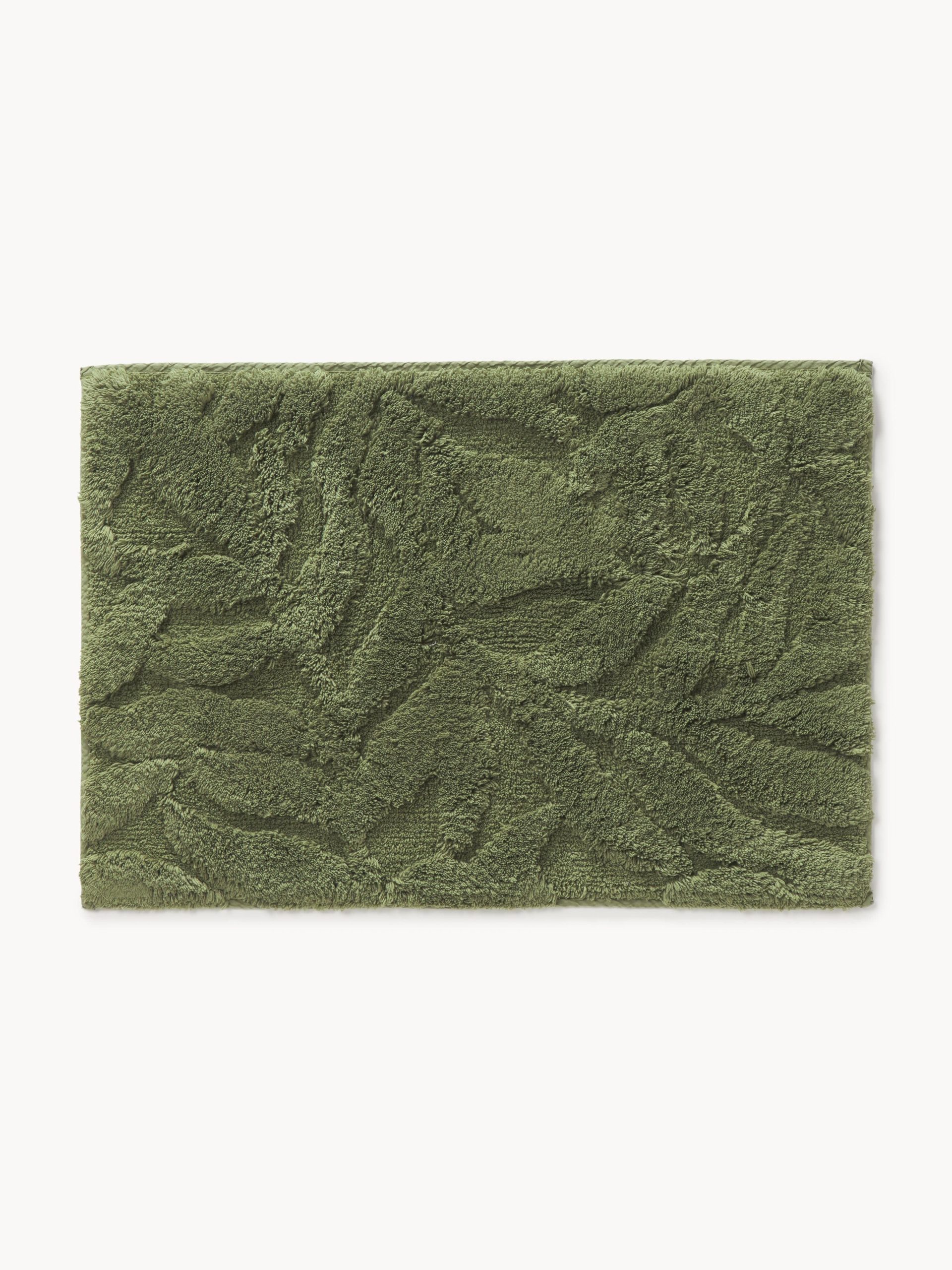 Alfombrilla de baño antideslizante con diseño en relieve Leaf