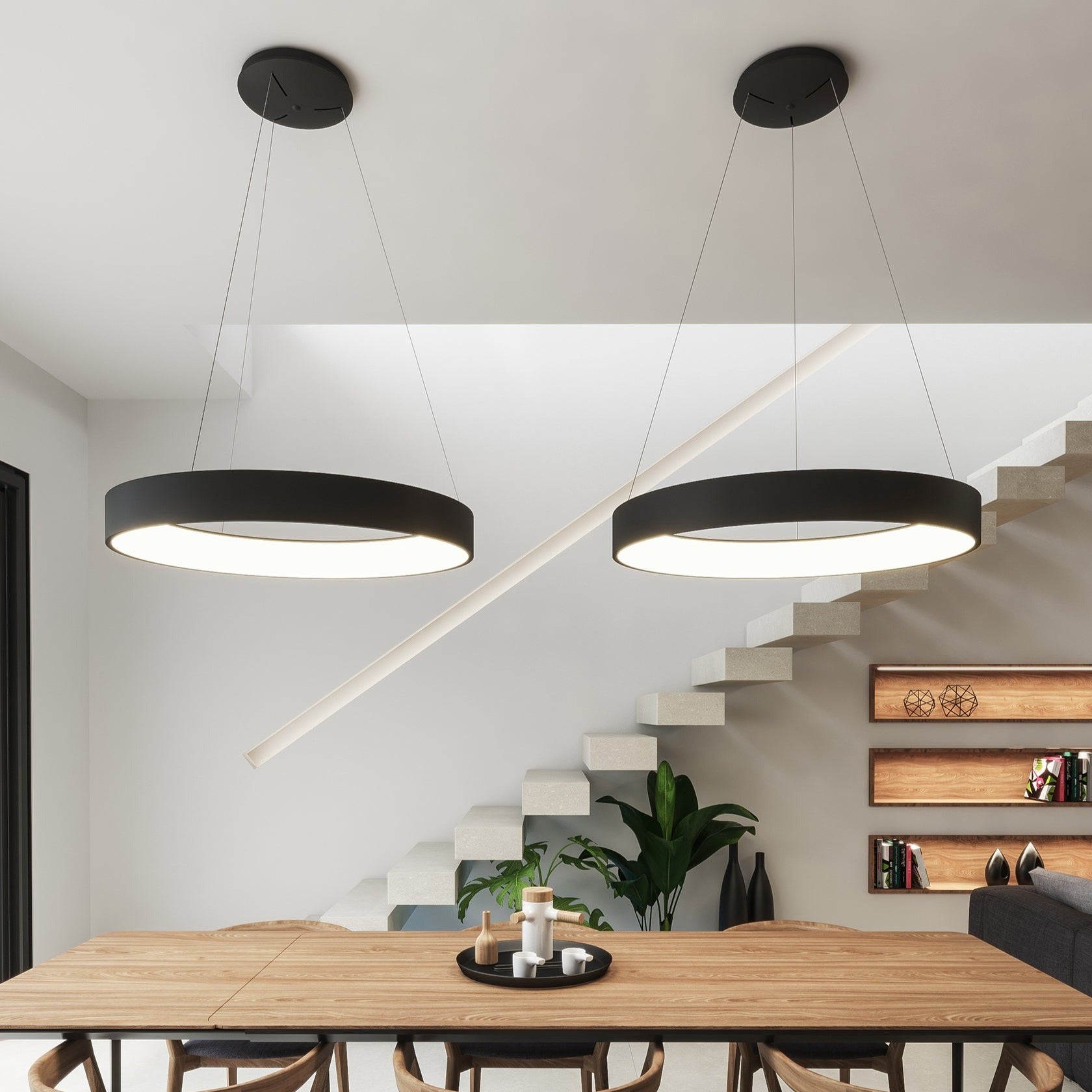 ACB Dilga Lámpara de techo colgante negro LED Slide Switch C3450170N