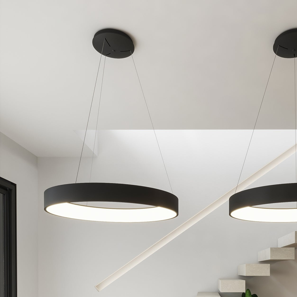 ACB Dilga Lámpara de techo colgante negro LED Slide switch Casambi C3450470NCA