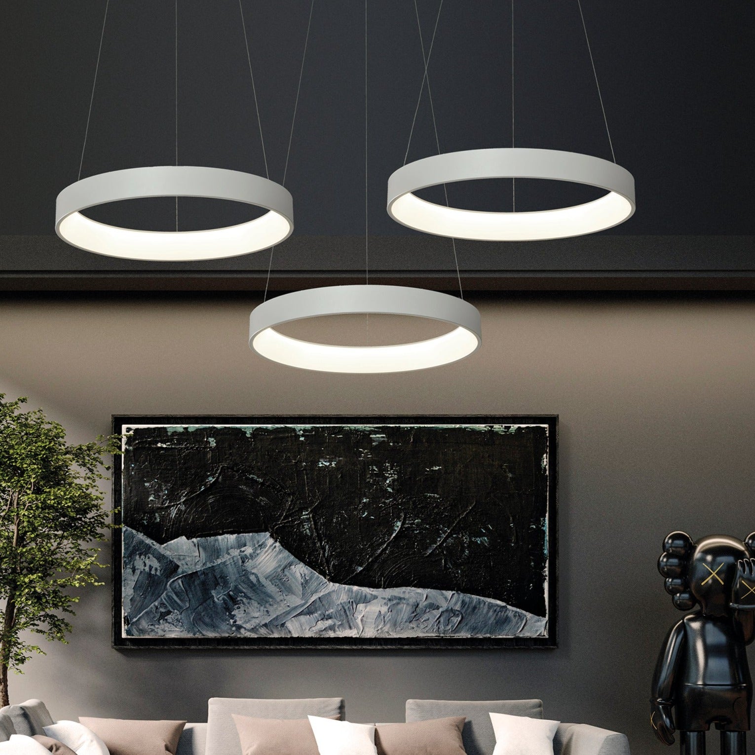 ACB Dilga Lámpara de techo colgante blanco LED Slide switch Casambi C3450170BCA