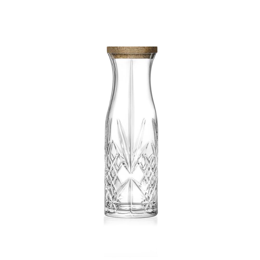 Rcr Cristalleria IT Botella con Tapón 1 L Set de 4 Unidades Colección Melodia Cristal Reciclable, Apto Lavavajillas